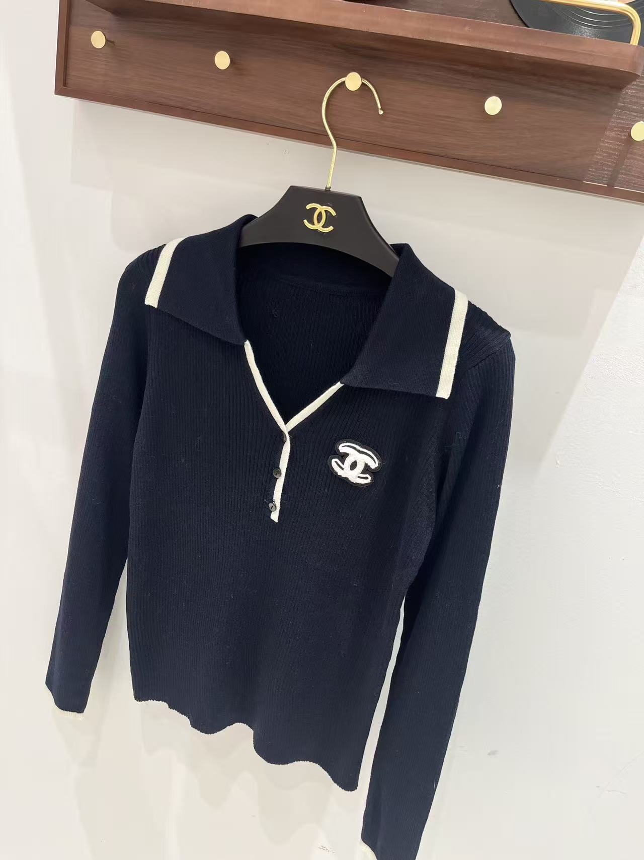 CHANE1 ダブルCカラーセーター【50％割引+送料無料】