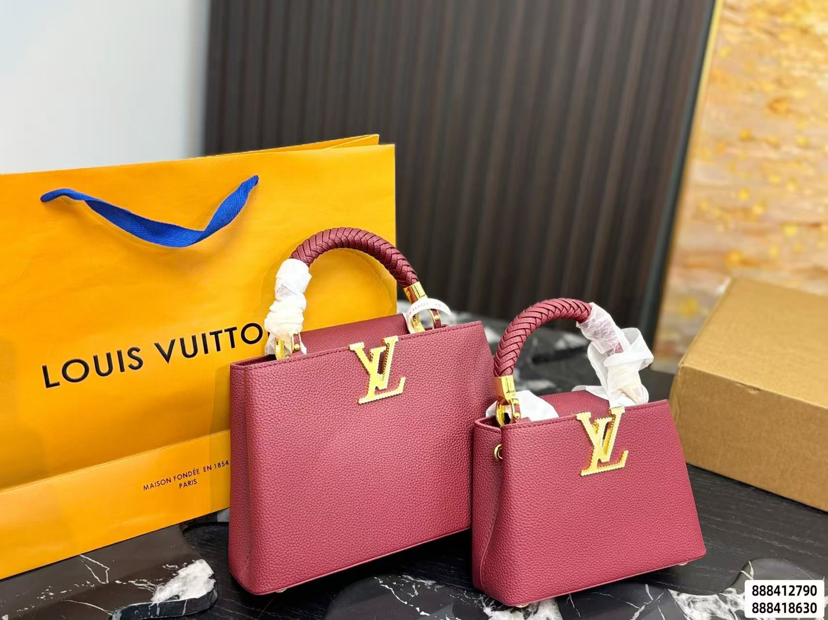 LV Capucines牛革ハンドバッグ【50％割引+送料無料】