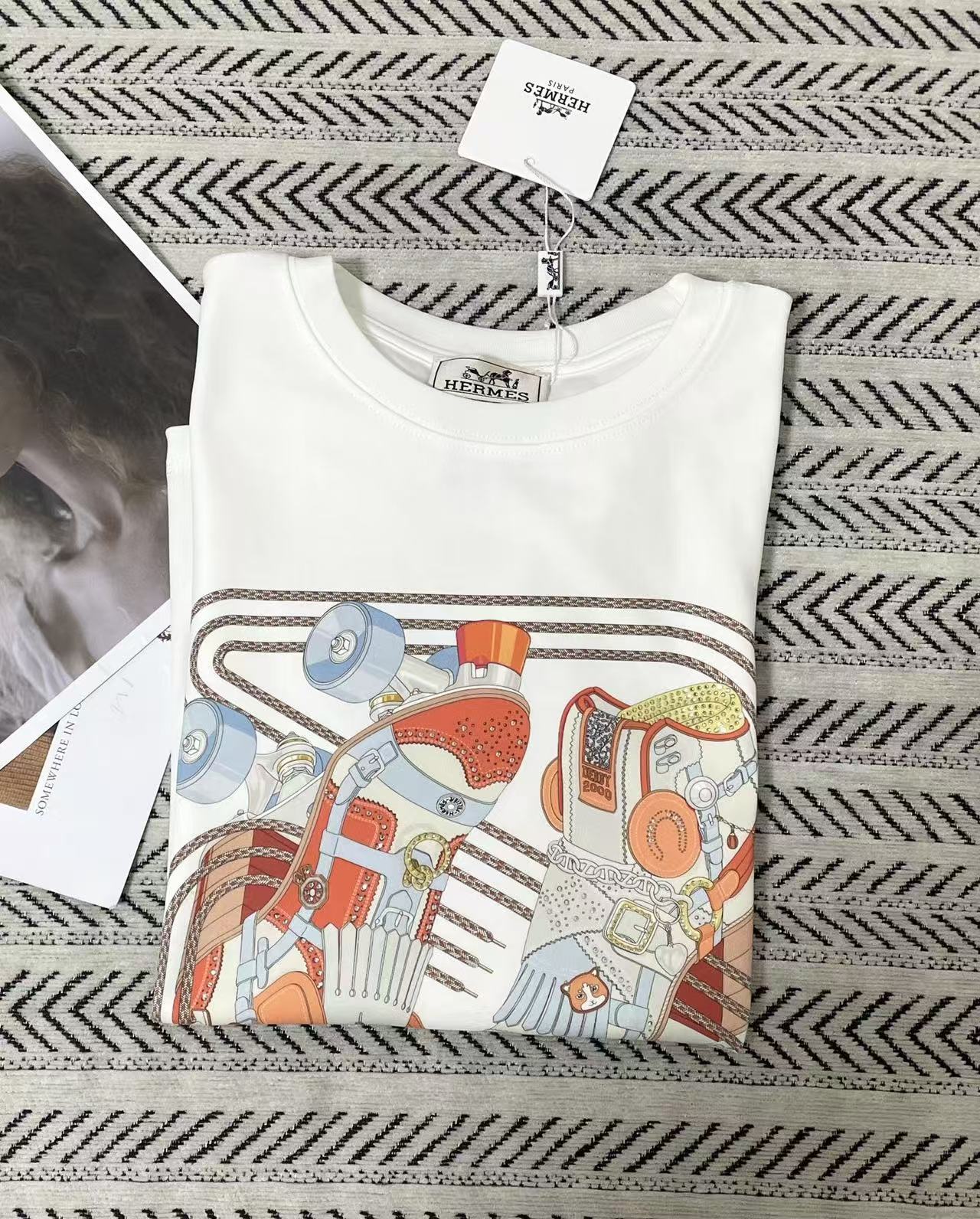 HERME5 プリント半袖Tシャツ【50％割引+送料無料】