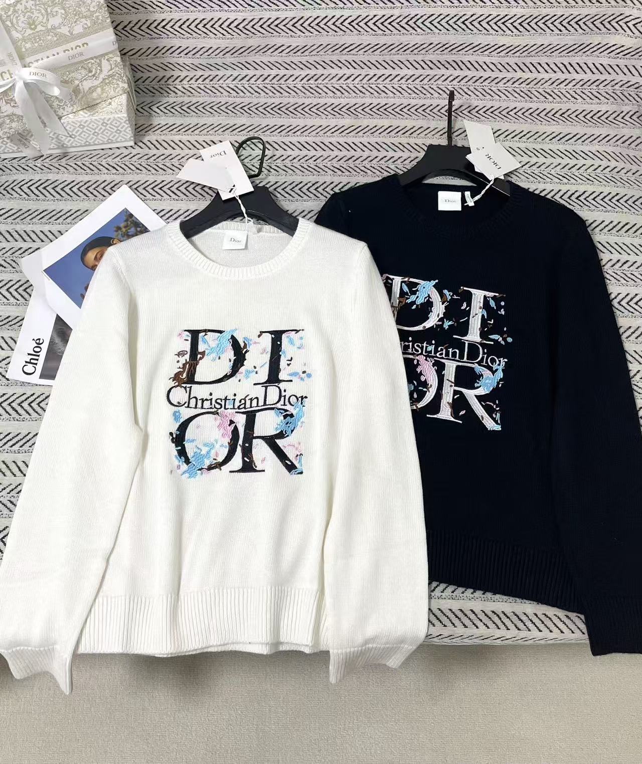 DI0Rレタープリントウールセーター【50％割引+送料無料】