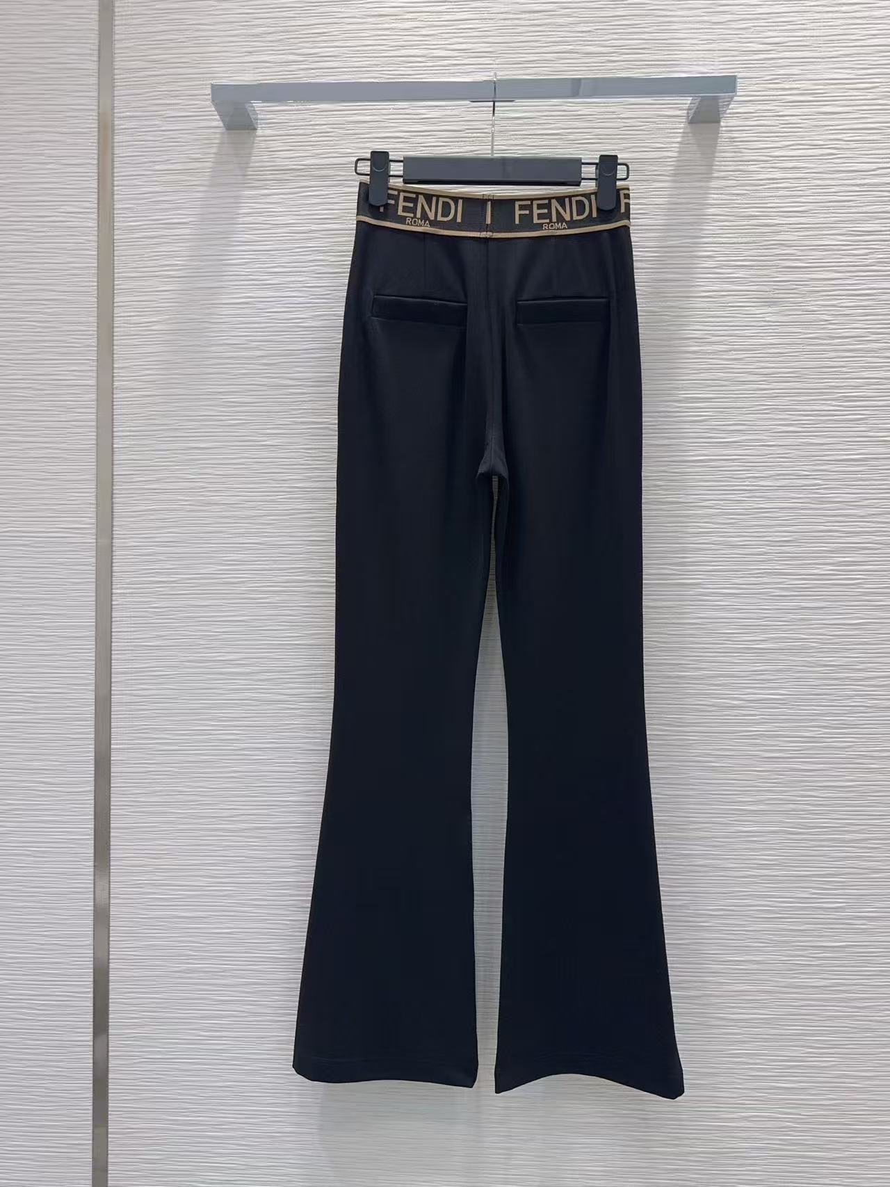 FEND1 レター入りゴムウエストフレアパンツ【50％割引+送料無料】