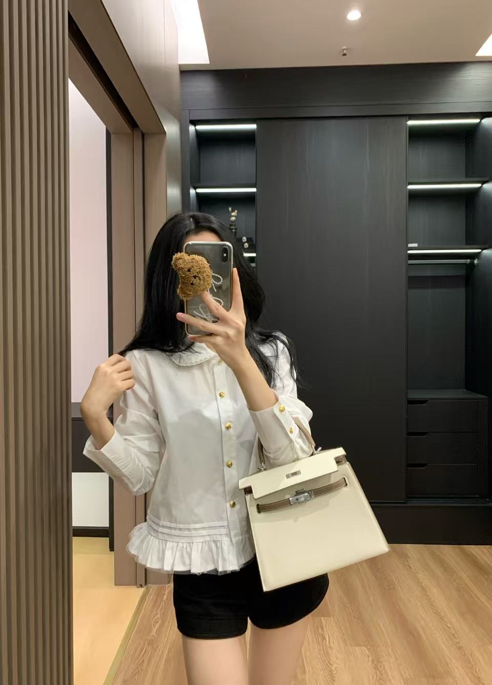 CELINE メタルボタン ラッフルシャツ【50％割引+送料無料】