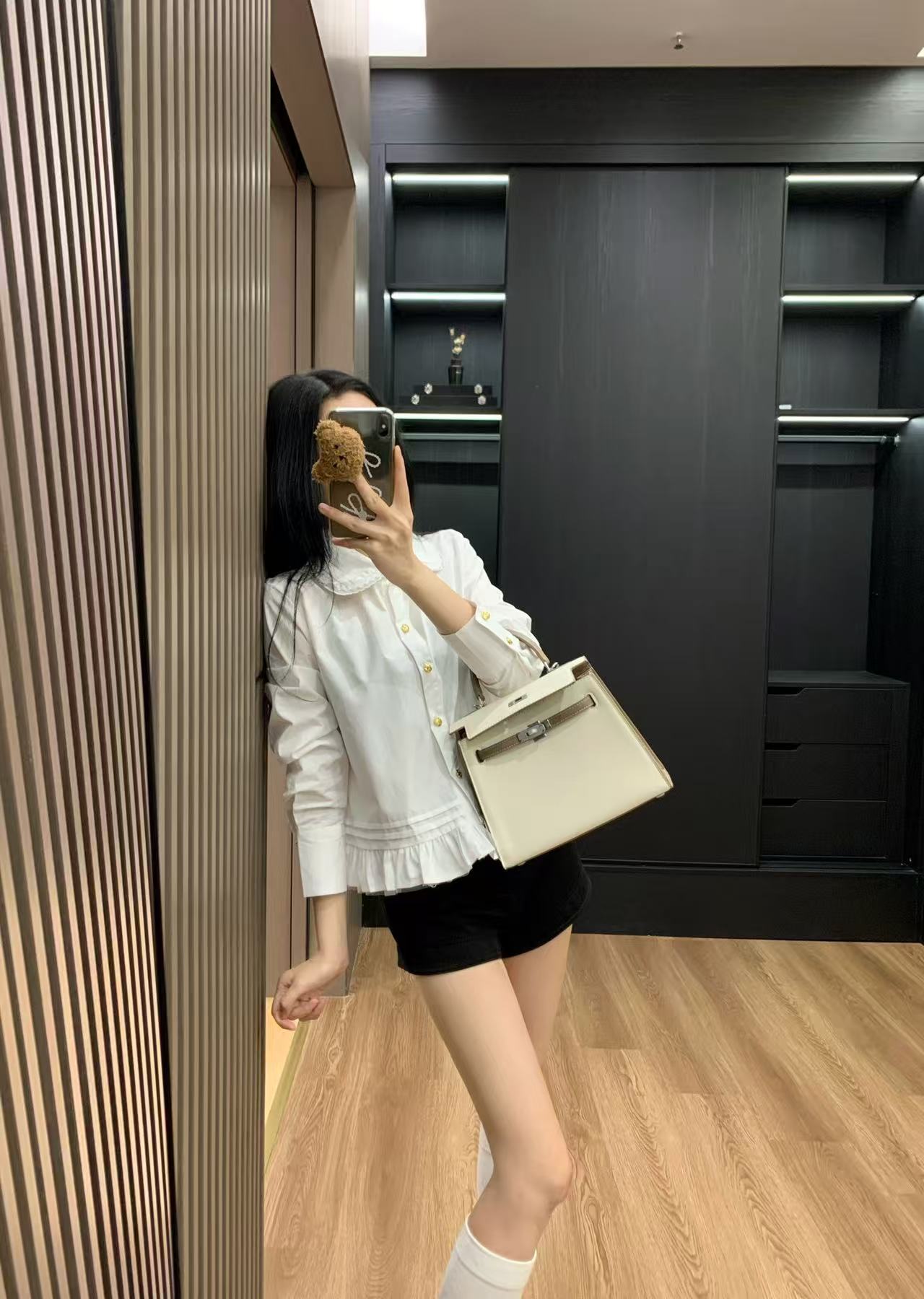 CELINE メタルボタン ラッフルシャツ【50％割引+送料無料】