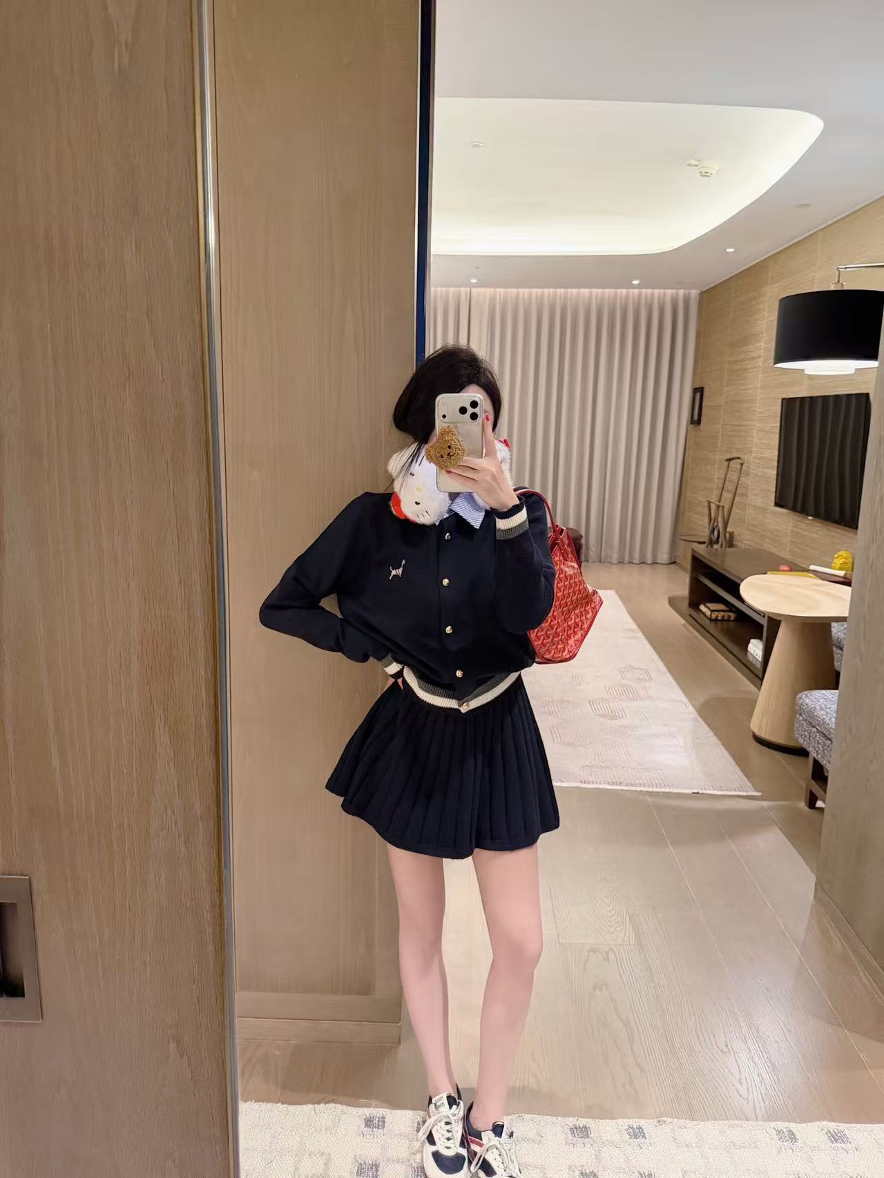 THOM BROWNE ウールニット＆スカート セットアップ【50％割引+送料無料】