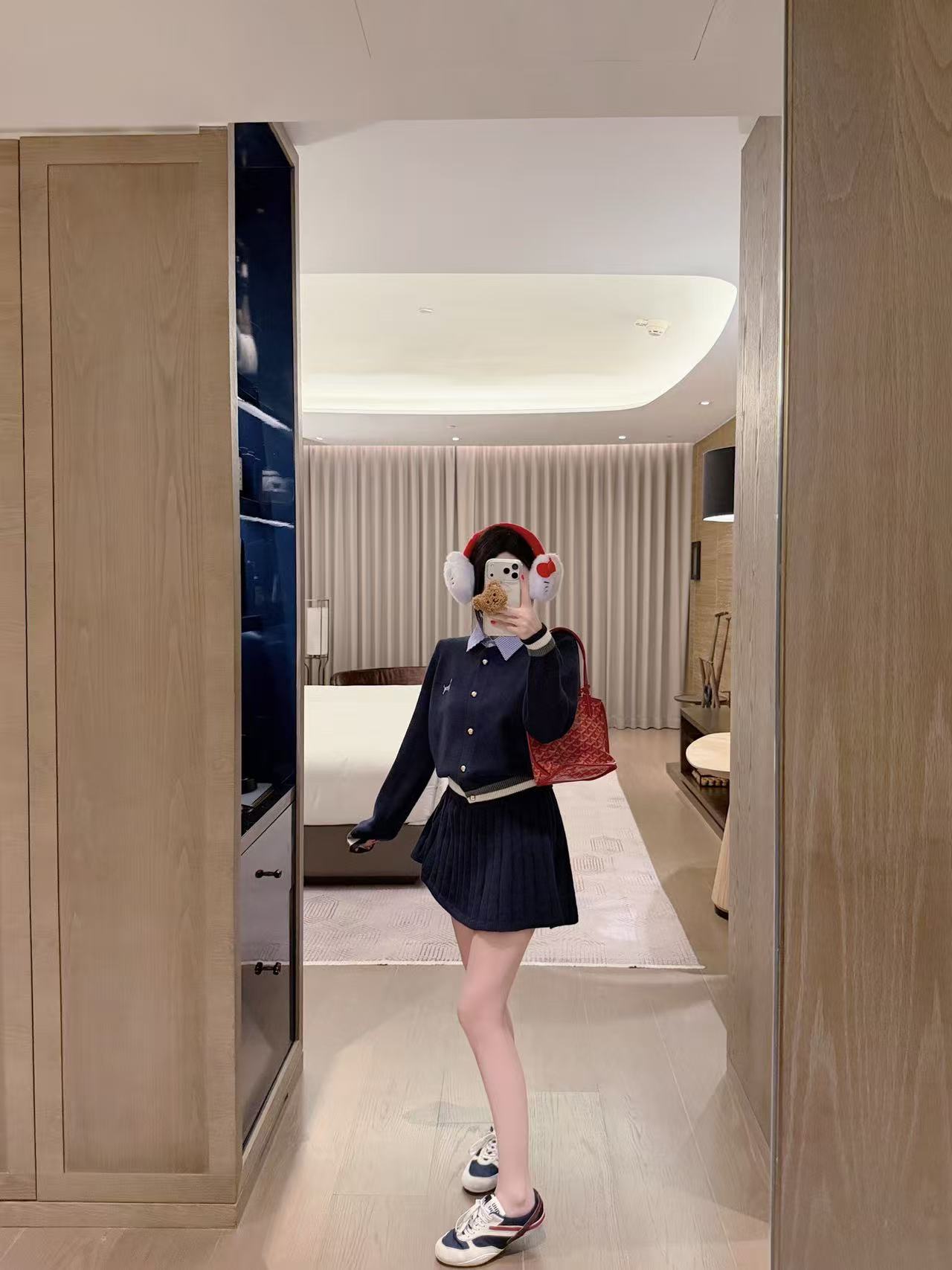 THOM BROWNE ウールニット＆スカート セットアップ【50％割引+送料無料】