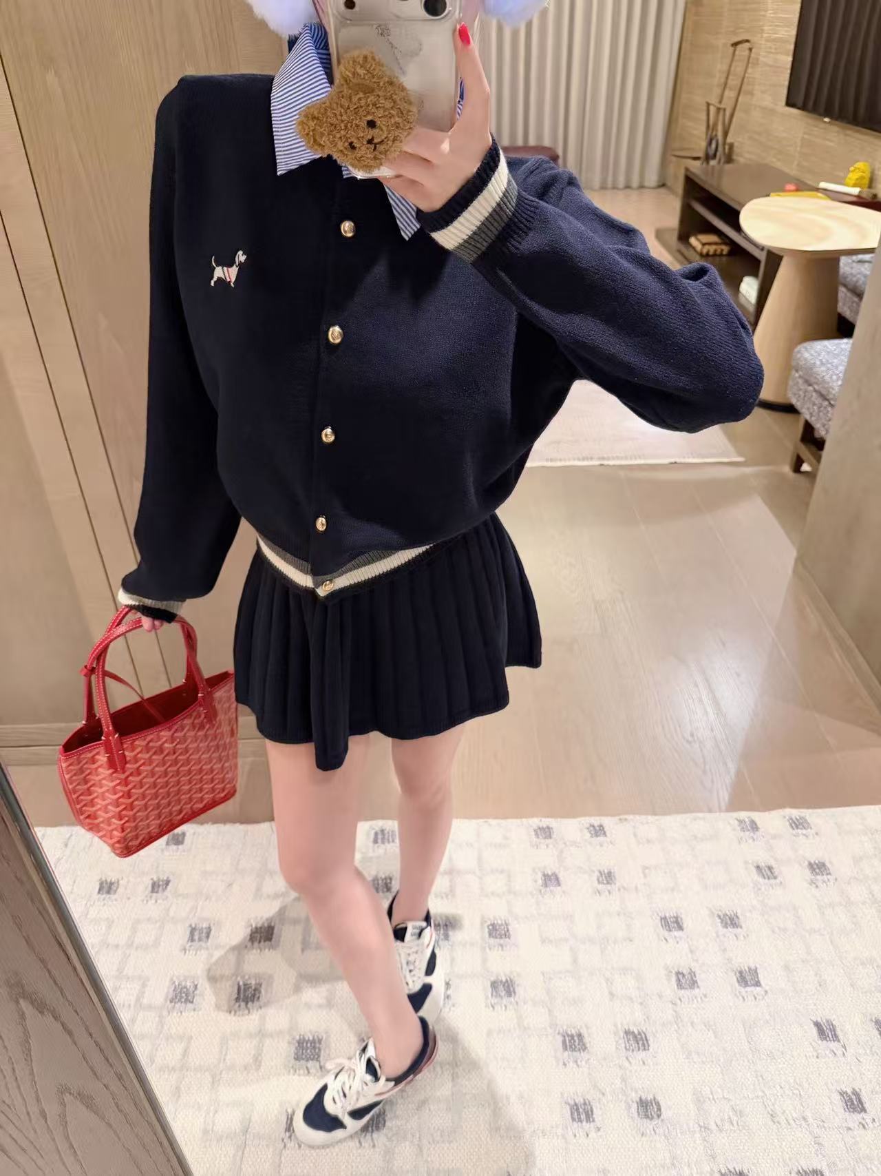 THOM BROWNE ウールニット＆スカート セットアップ【50％割引+送料無料】