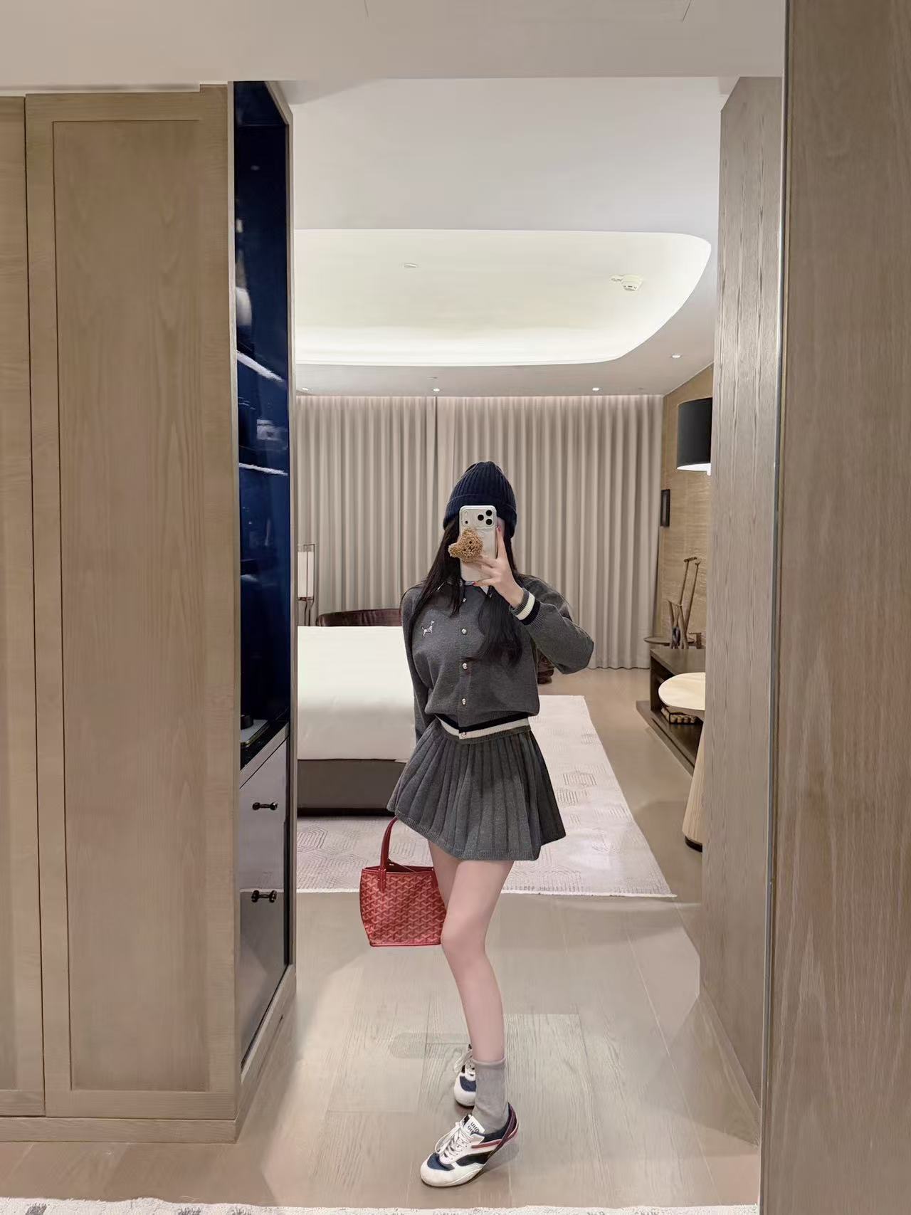 THOM BROWNE ウールニット＆スカート セットアップ【50％割引+送料無料】