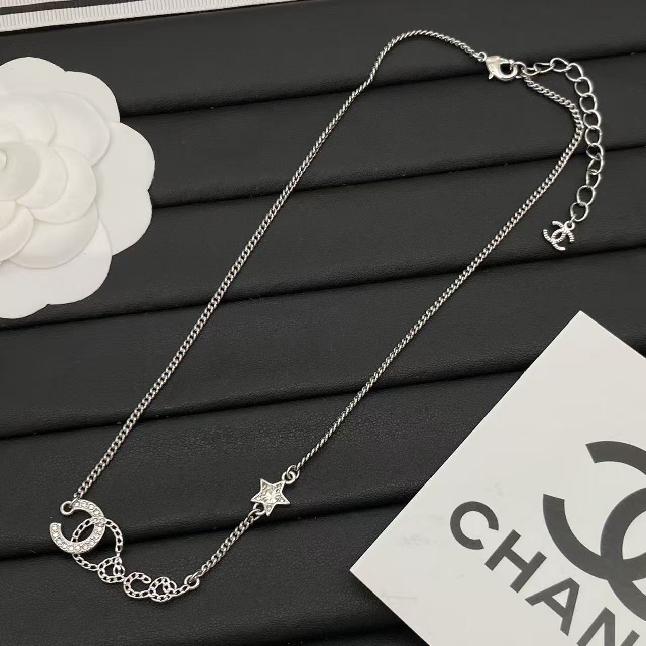 CHANE1 ダブルC 五芒星ネックレス【50％割引+送料無料】