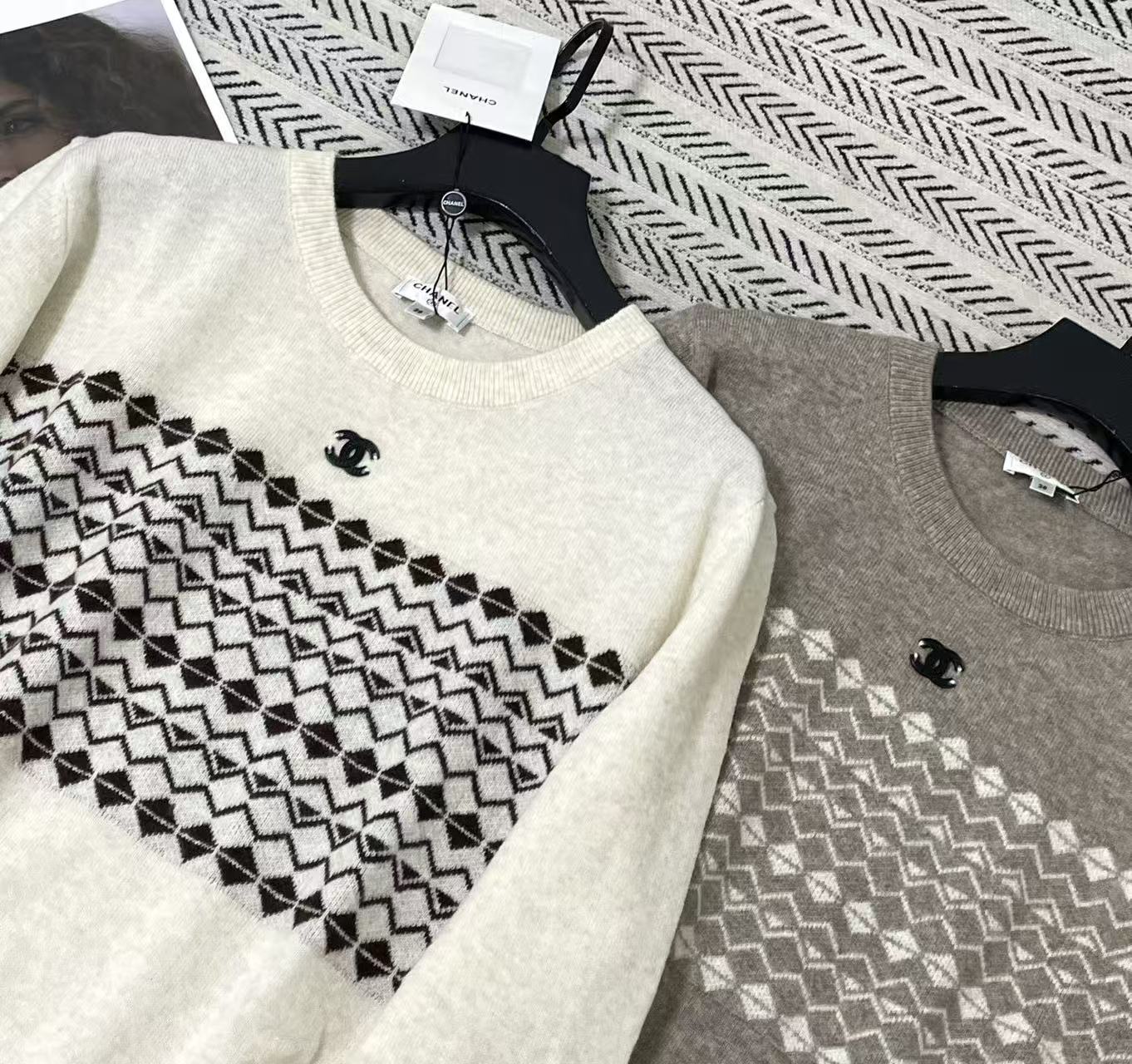 CHANEL ダブルCロゴ ウールセーター【50％割引+送料無料】