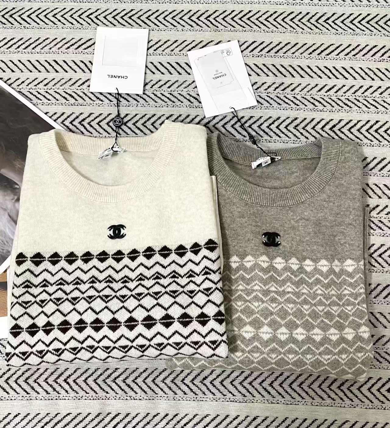 CHANEL ダブルCロゴ ウールセーター【50％割引+送料無料】