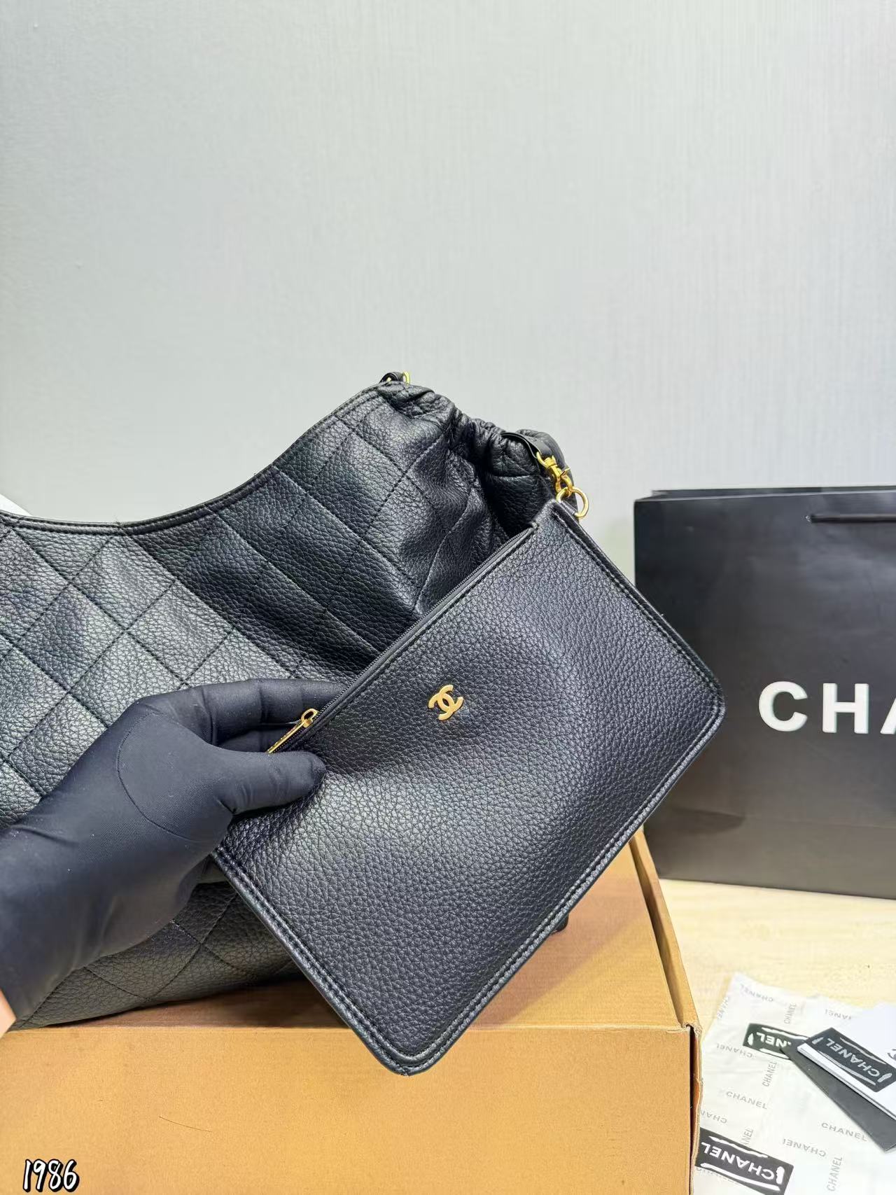 CHANE1 ダブルC レザーショッピングバッグ【50％割引+送料無料】