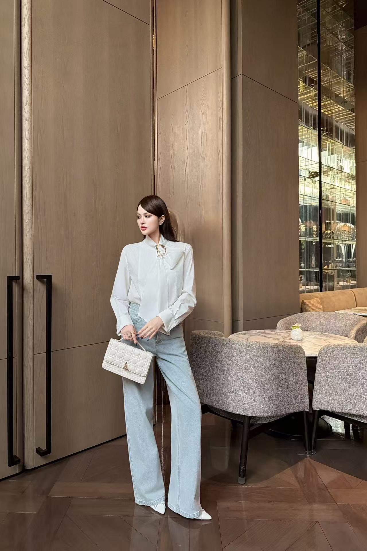 DIOR シンプルなレースアップシャツ【50％割引+送料無料】
