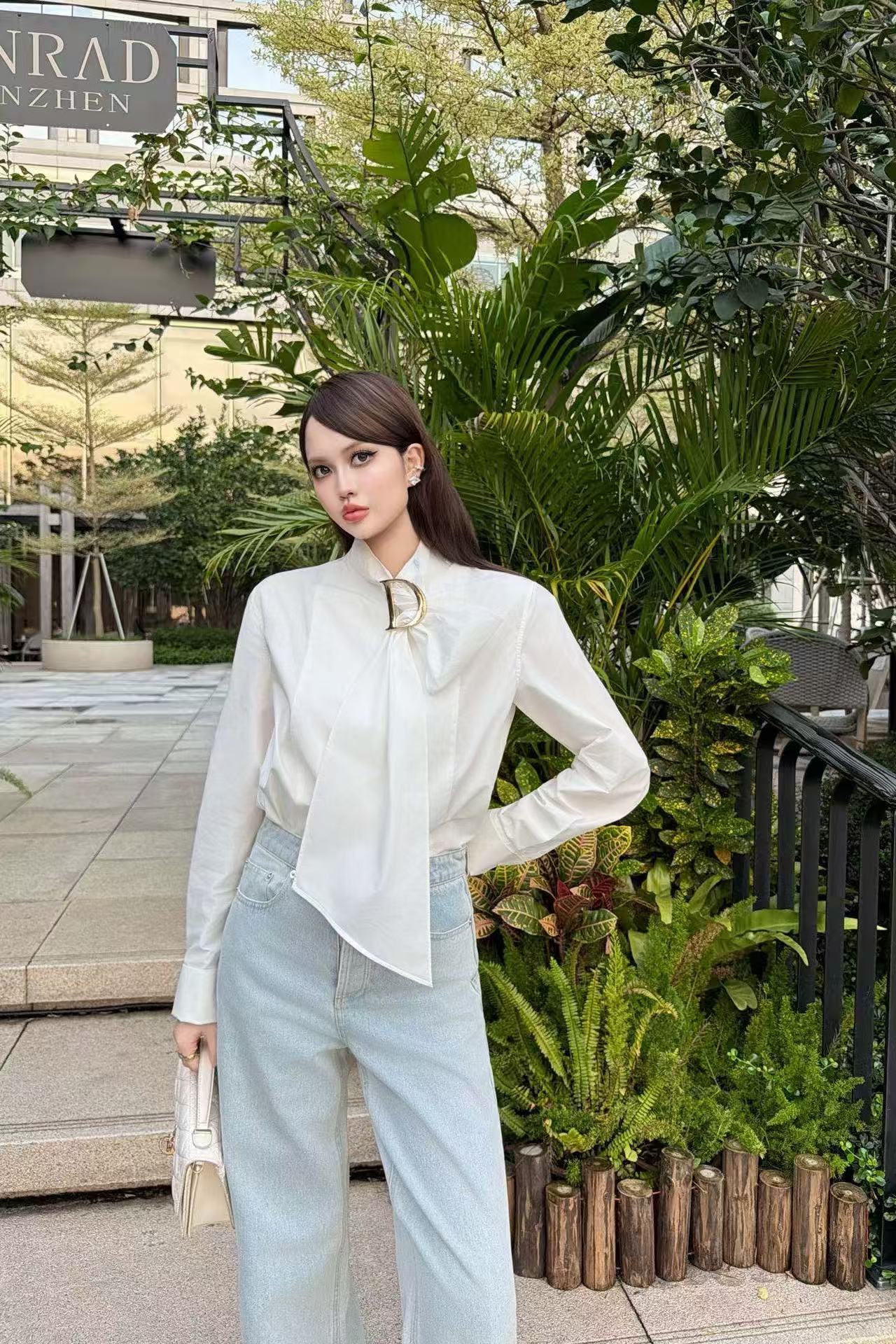 DIOR シンプルなレースアップシャツ【50％割引+送料無料】