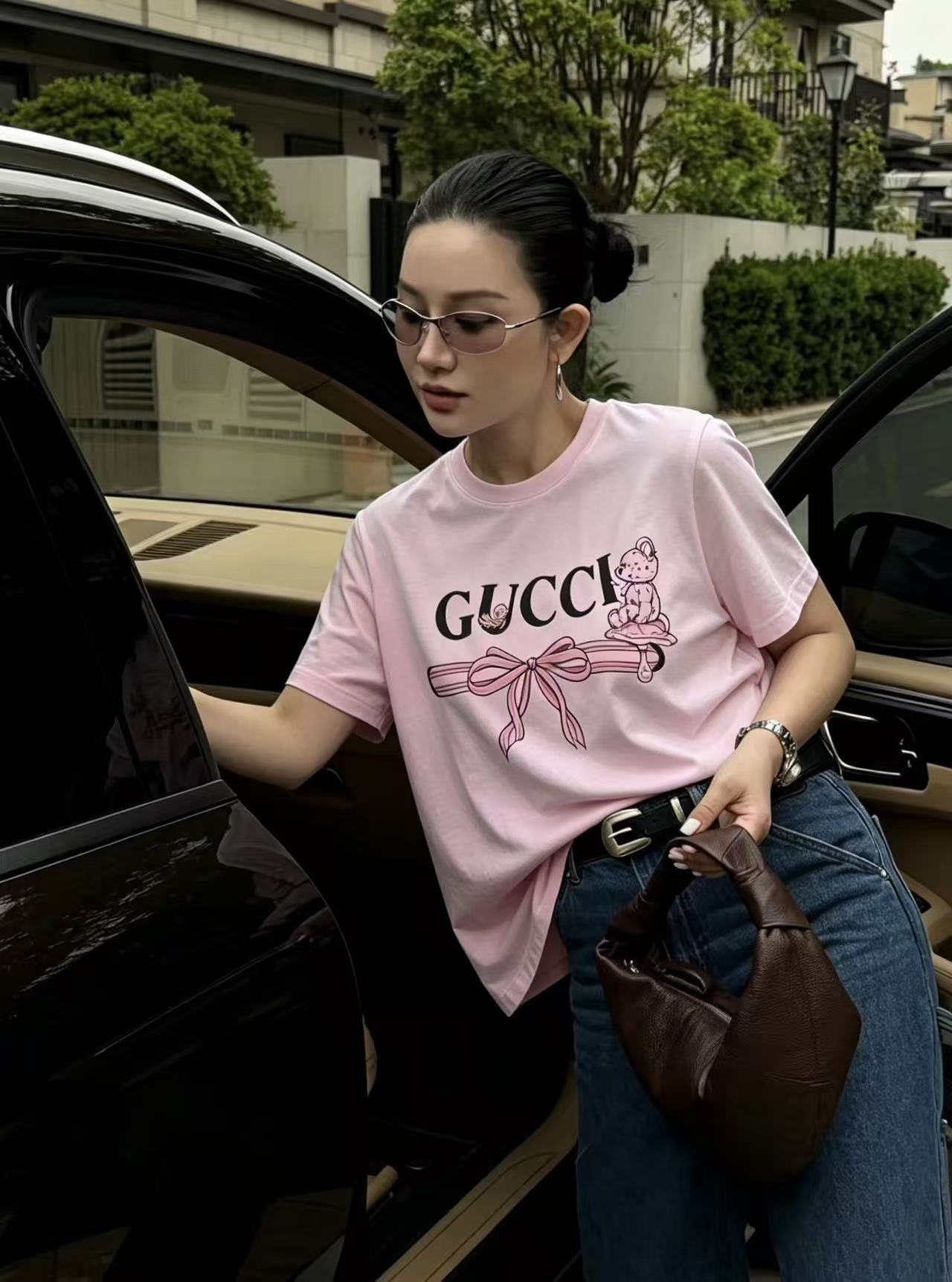 GUCC1 ベアレターTシャツ【50％割引+送料無料】