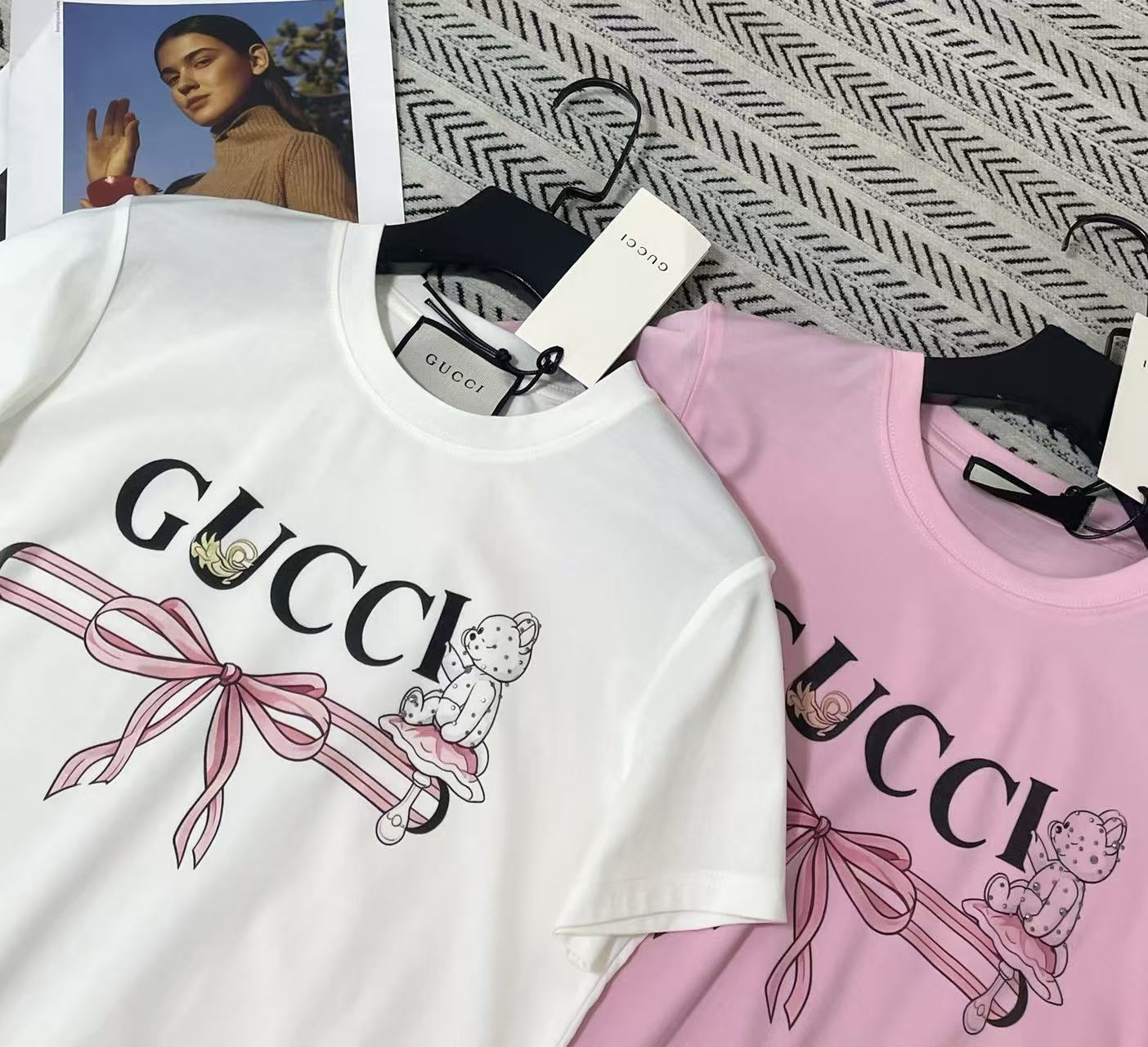 GUCC1 ベアレターTシャツ【50％割引+送料無料】