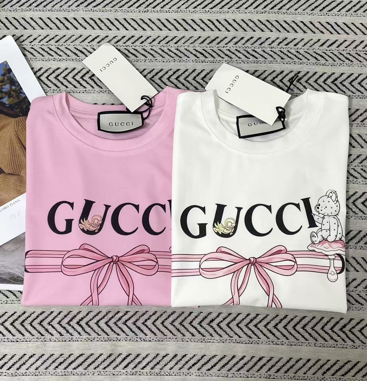 GUCC1 ベアレターTシャツ【50％割引+送料無料】