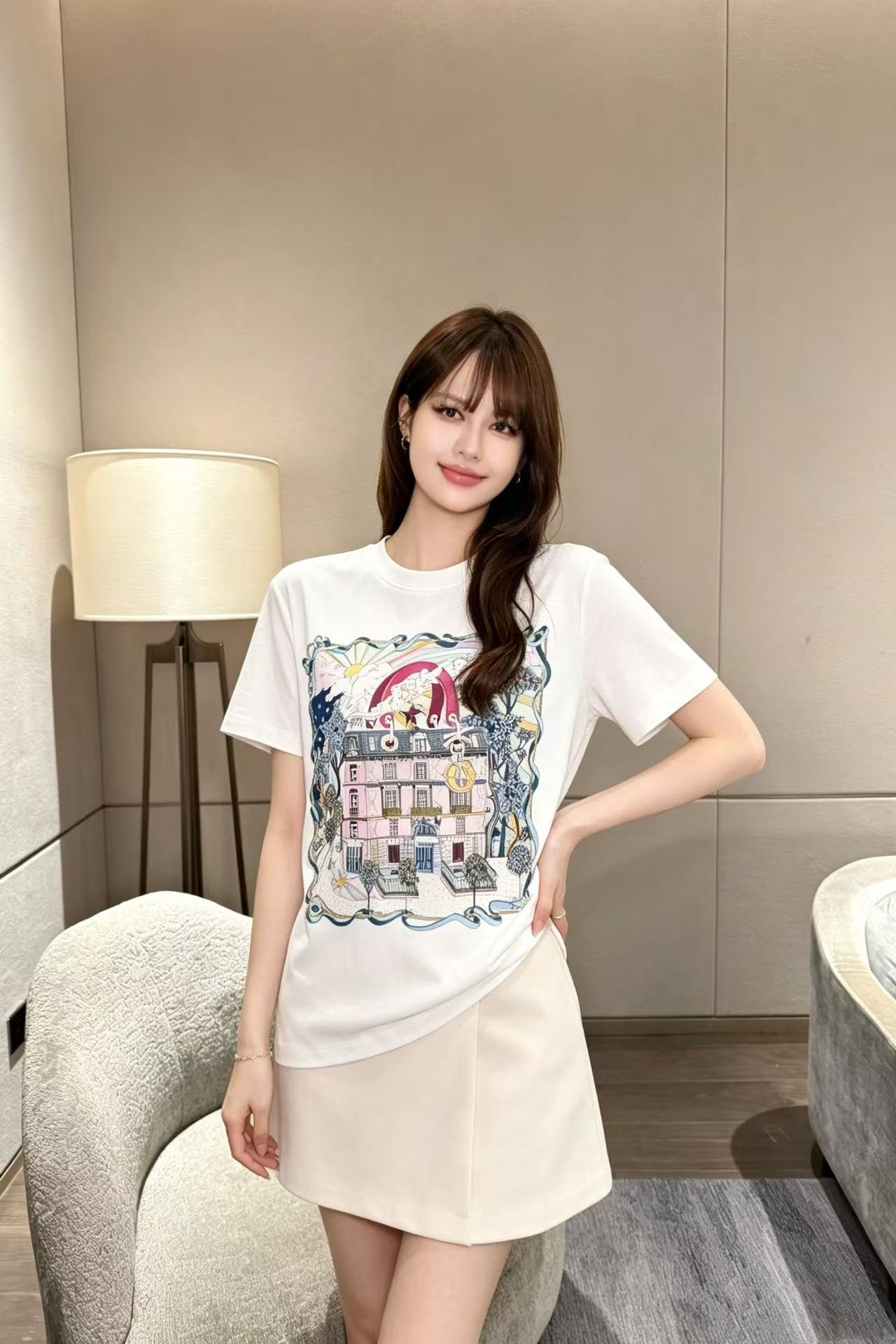 DIOR ドリームキャッスル・プリントTシャツ【50％割引+送料無料】