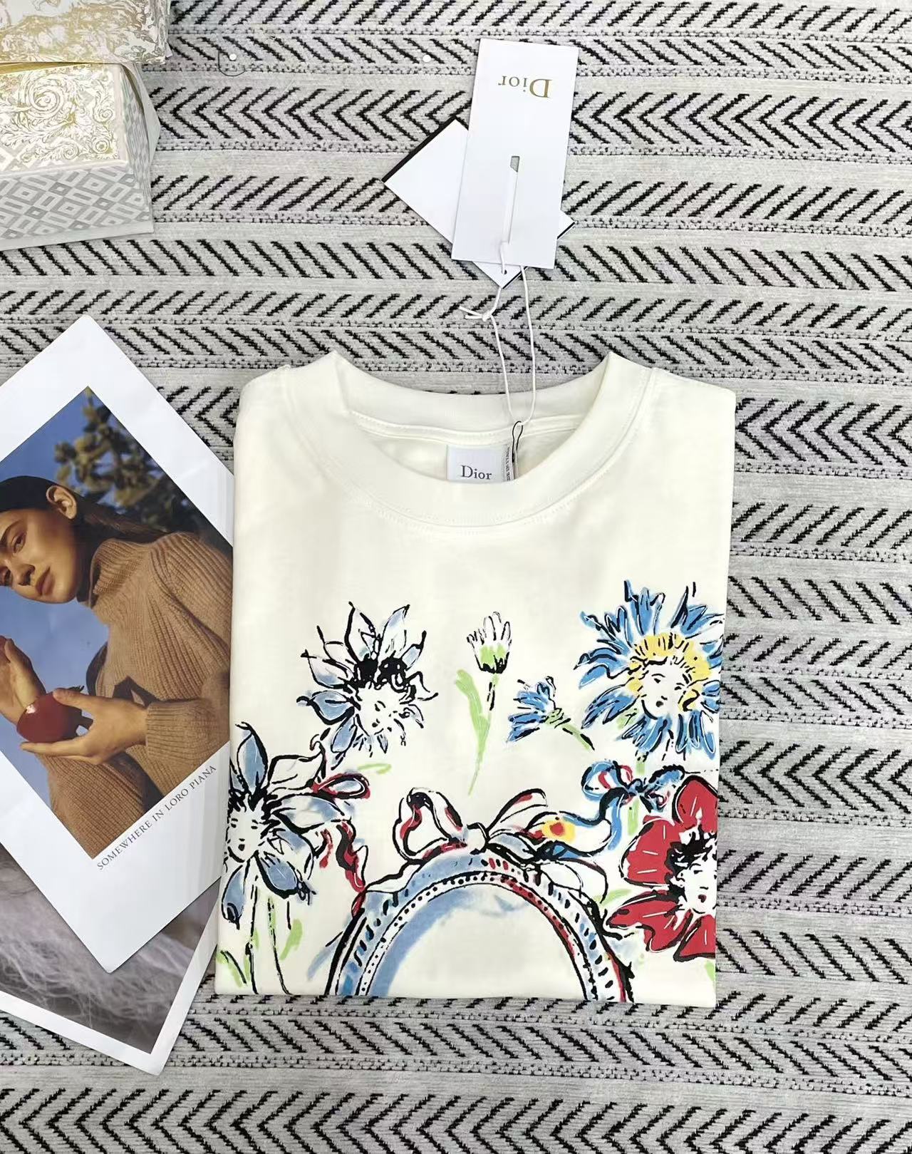 DIOR プリントTシャツ【50％割引+送料無料】