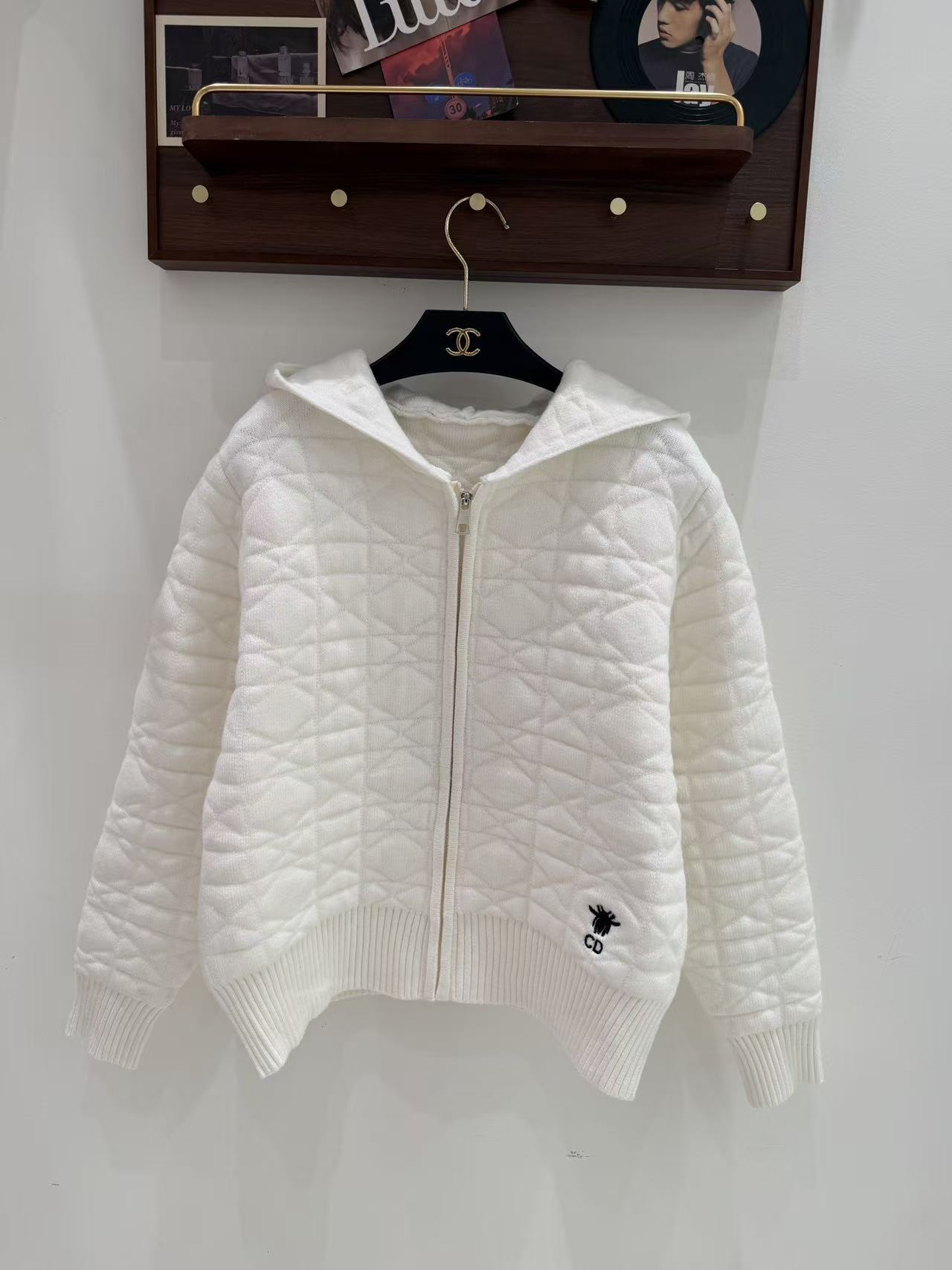 DIOR フード付きチェック柄アウター【50％割引+送料無料】