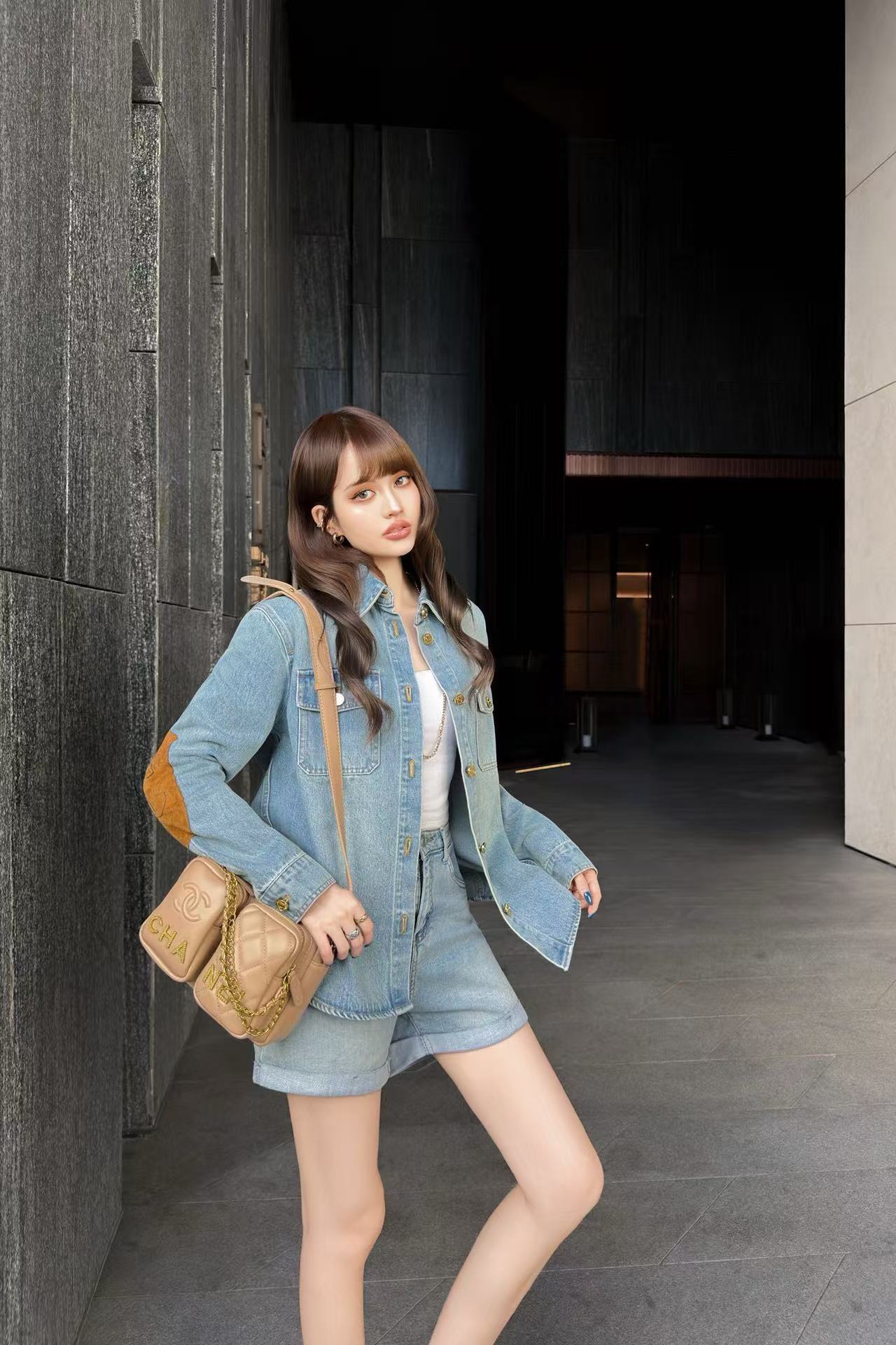 CHANEL メタルボタン デニムジャケット【50％割引+送料無料】