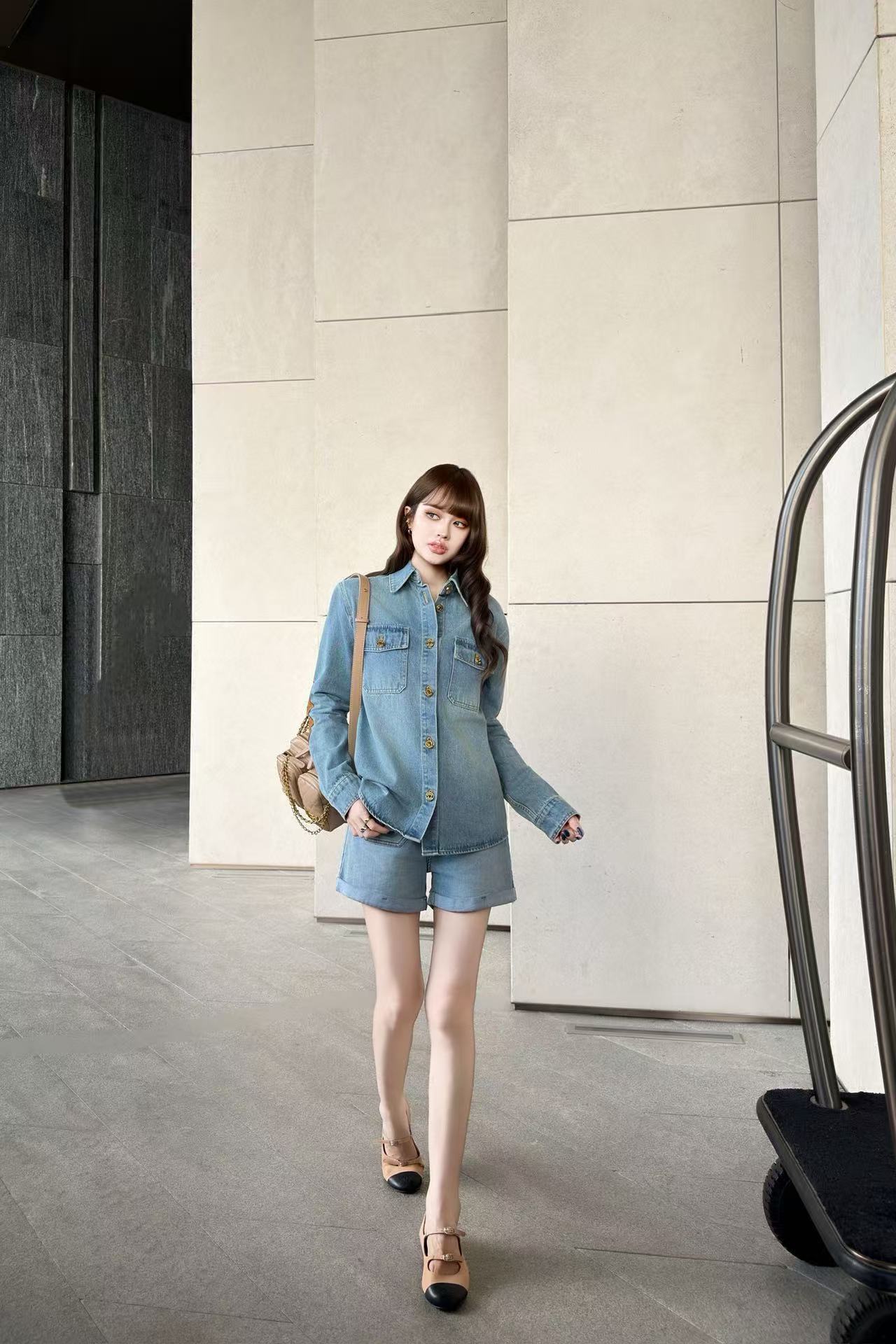 CHANEL メタルボタン デニムジャケット【50％割引+送料無料】