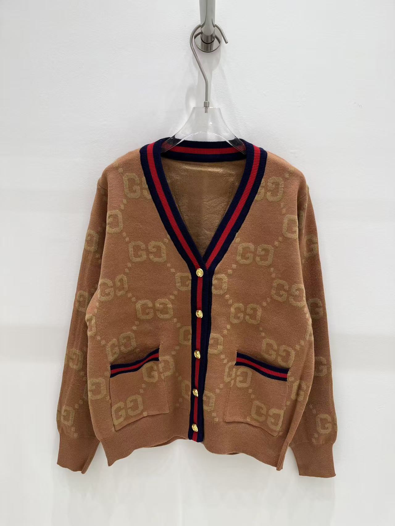 GUCCI メタルボタン ウールカーディガン【50％割引+送料無料】