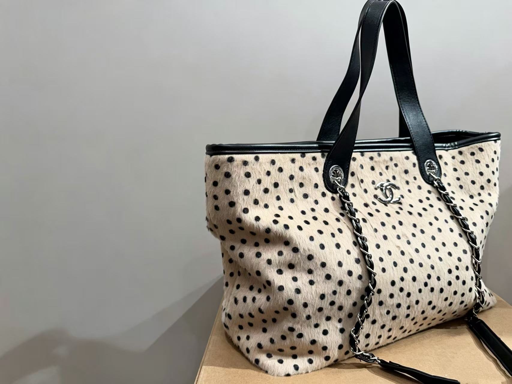 CHANE1 水玉模様のぬいぐるみショッピングバッグ【50％割引+送料無料】