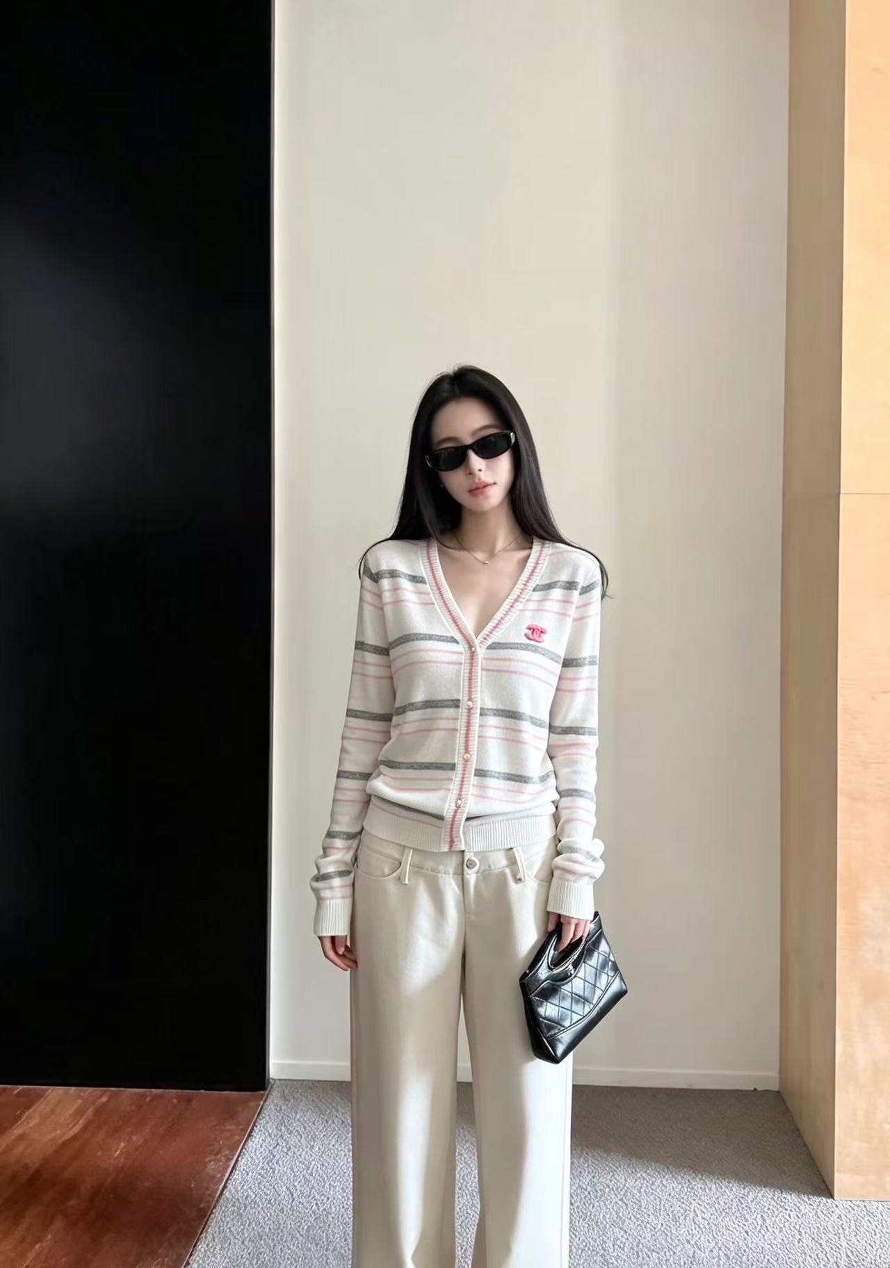 CHANEL ダブルC ウールカーディガン【50％割引+送料無料】