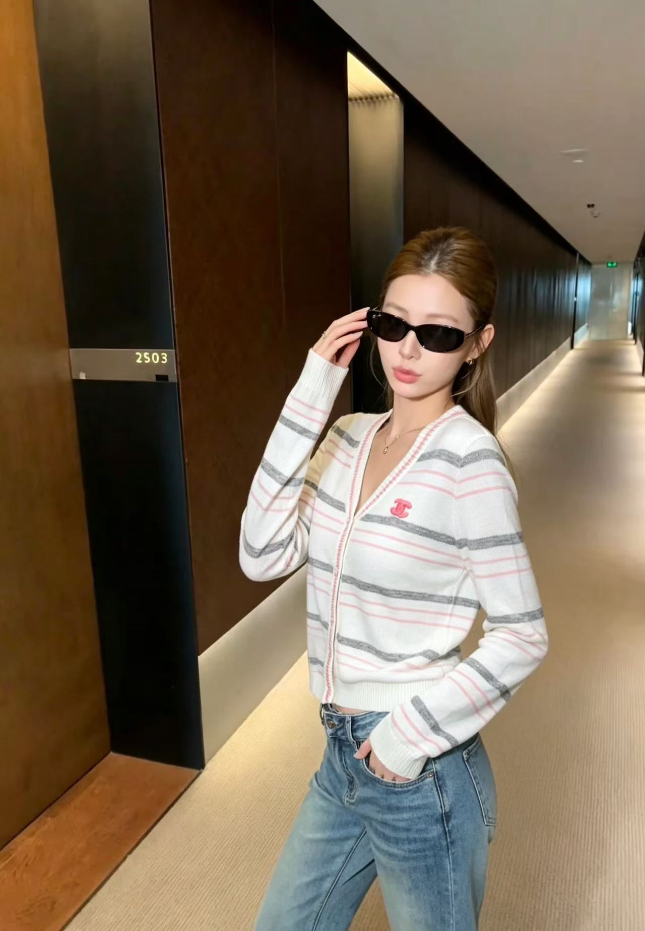 CHANEL ダブルC ウールカーディガン【50％割引+送料無料】