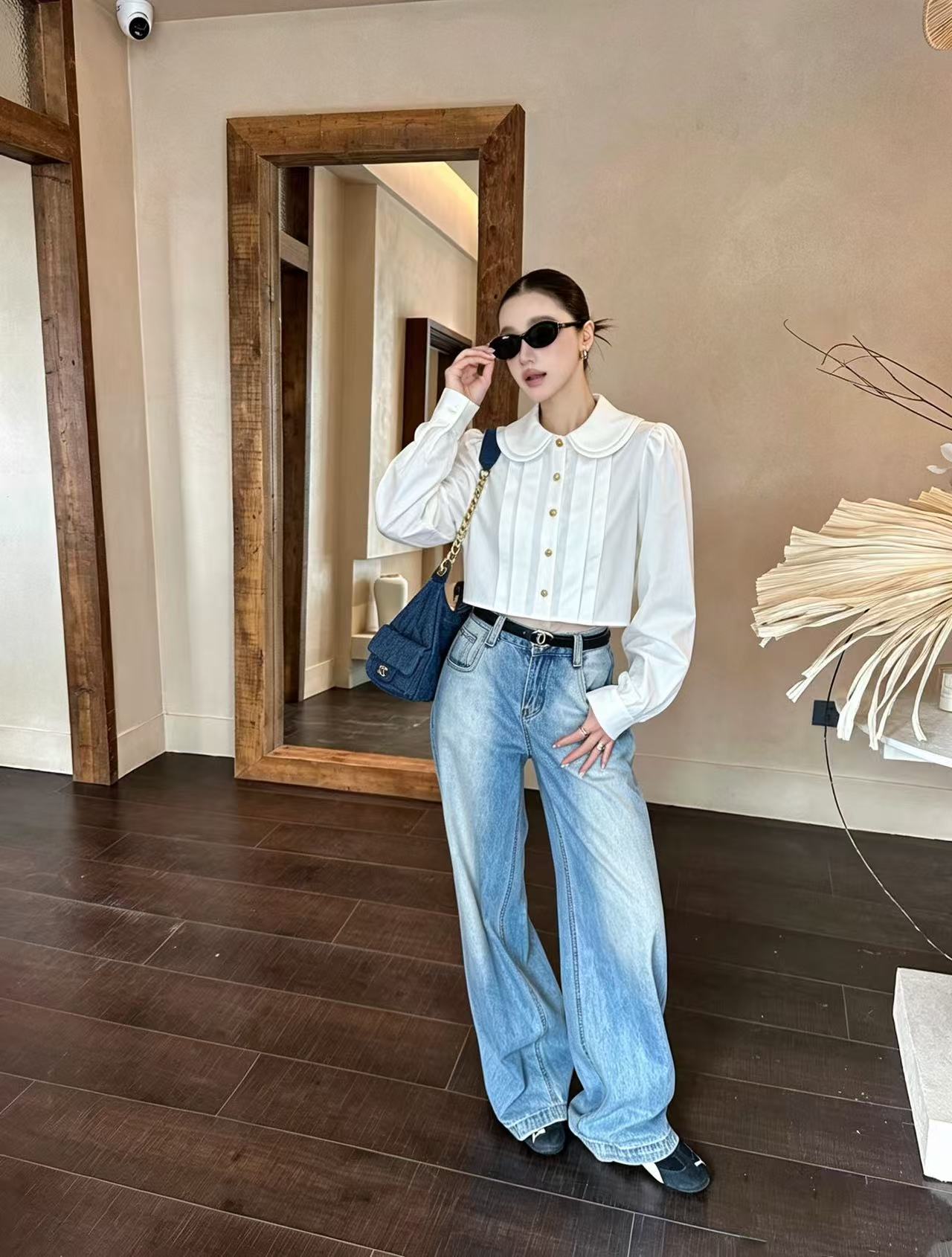 CELINE メタルボタン・襟付きシャツ【50％割引+送料無料】