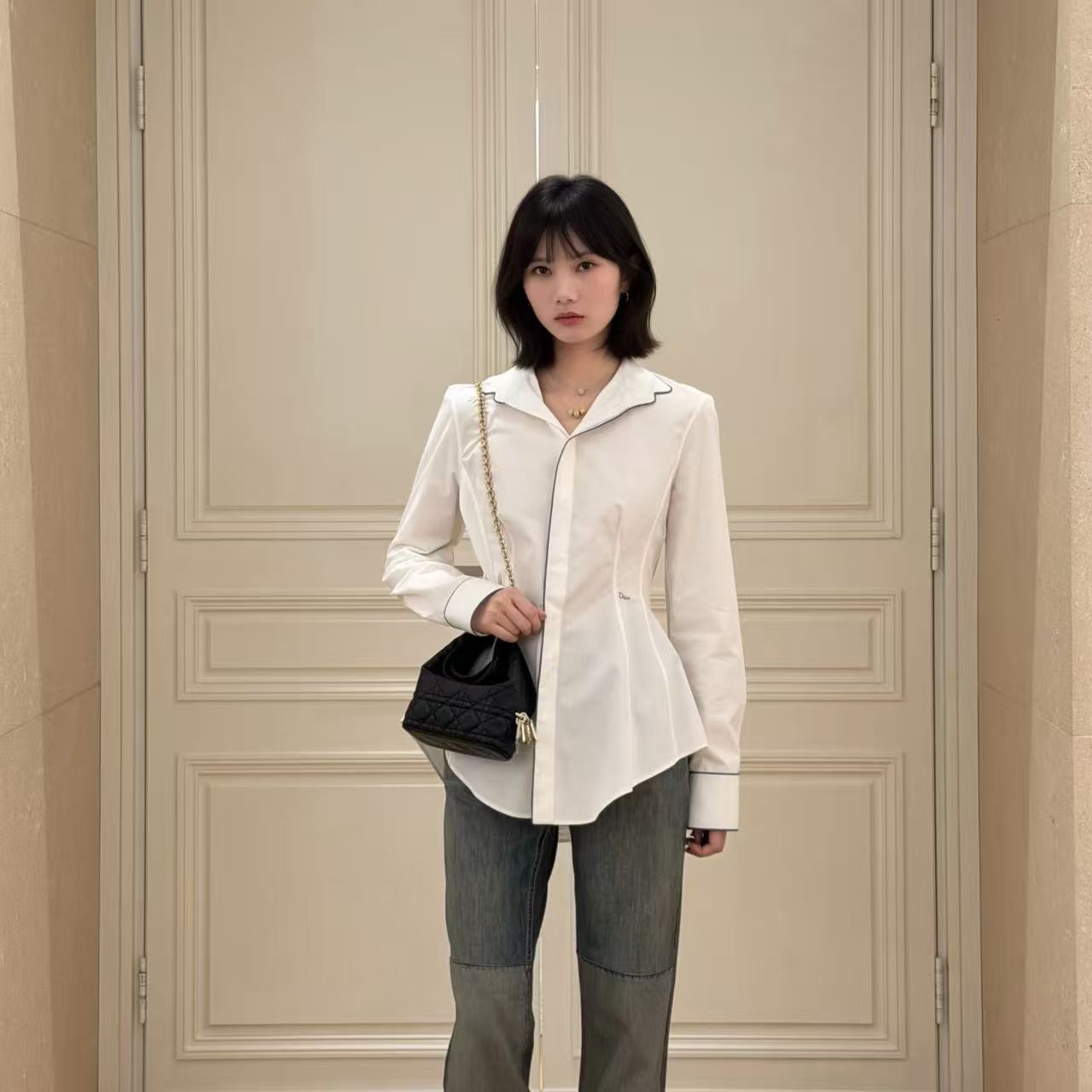 DIOR 刺繍ロゴシャツ【50％割引+送料無料】