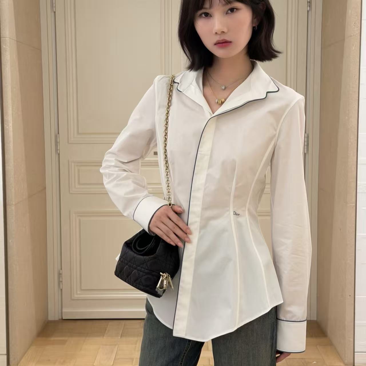 DIOR 刺繍ロゴシャツ【50％割引+送料無料】