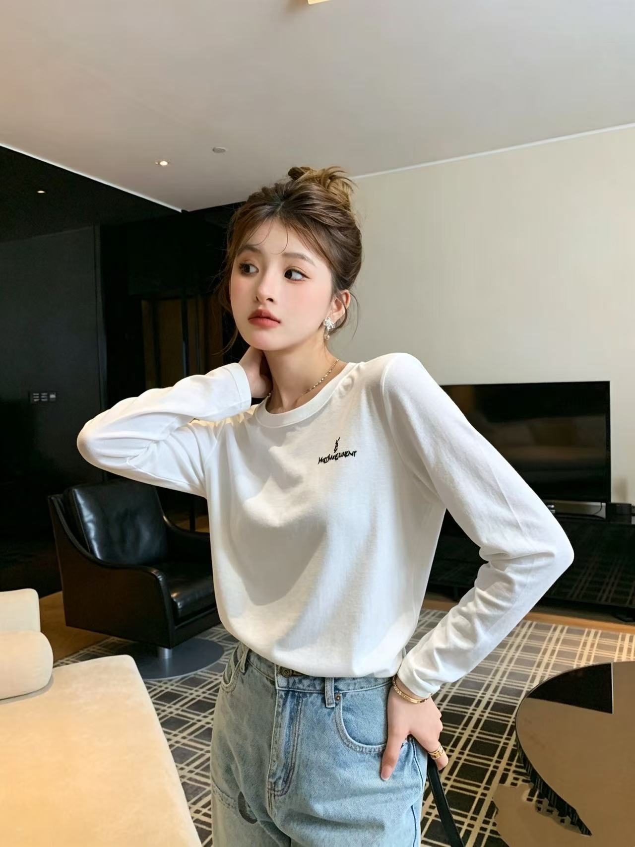 YSL シンプルロゴTシャツ【50％割引+送料無料】