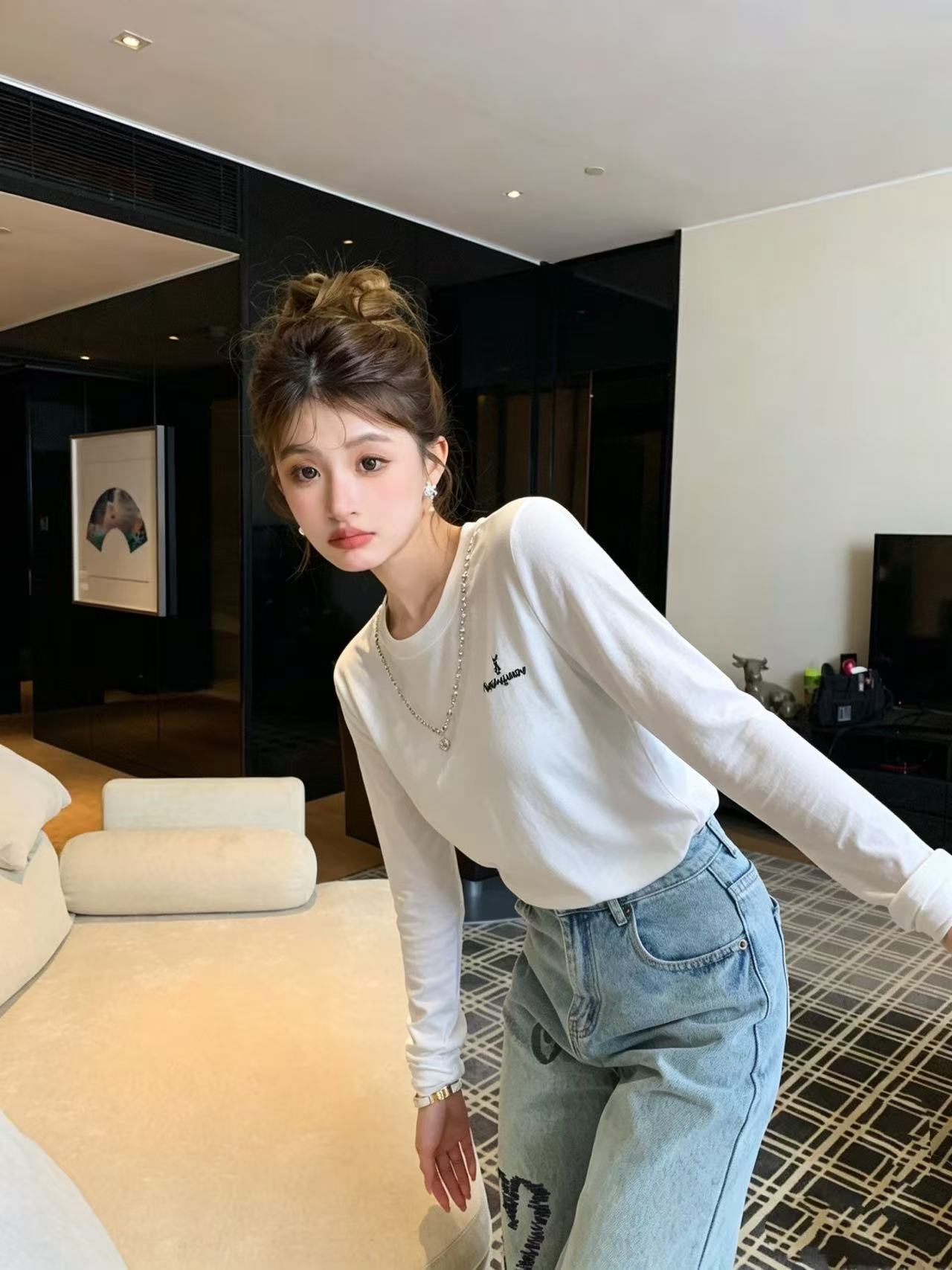 YSL シンプルロゴTシャツ【50％割引+送料無料】