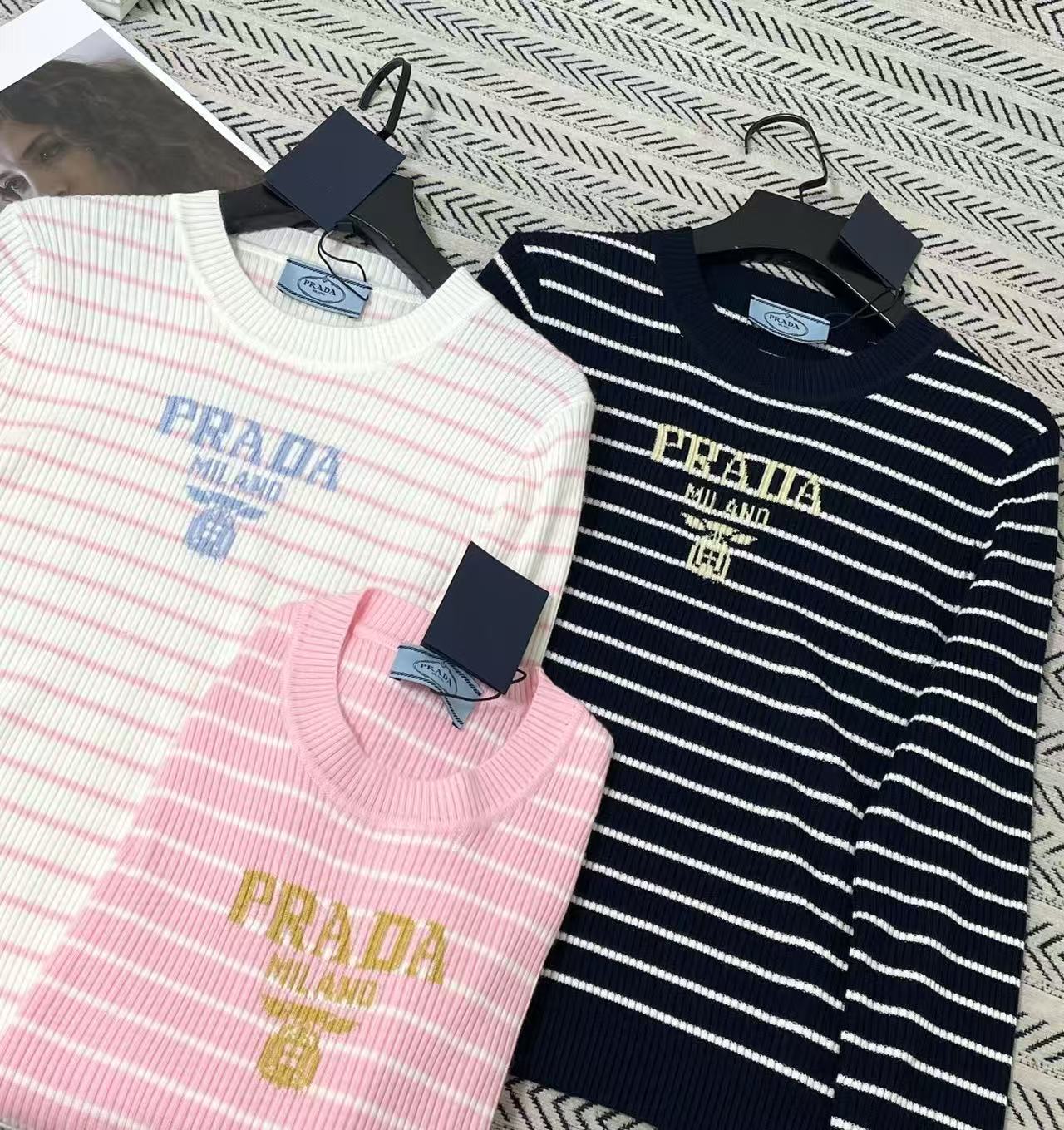 PR4DA ストライプレターセーター【50％割引+送料無料】
