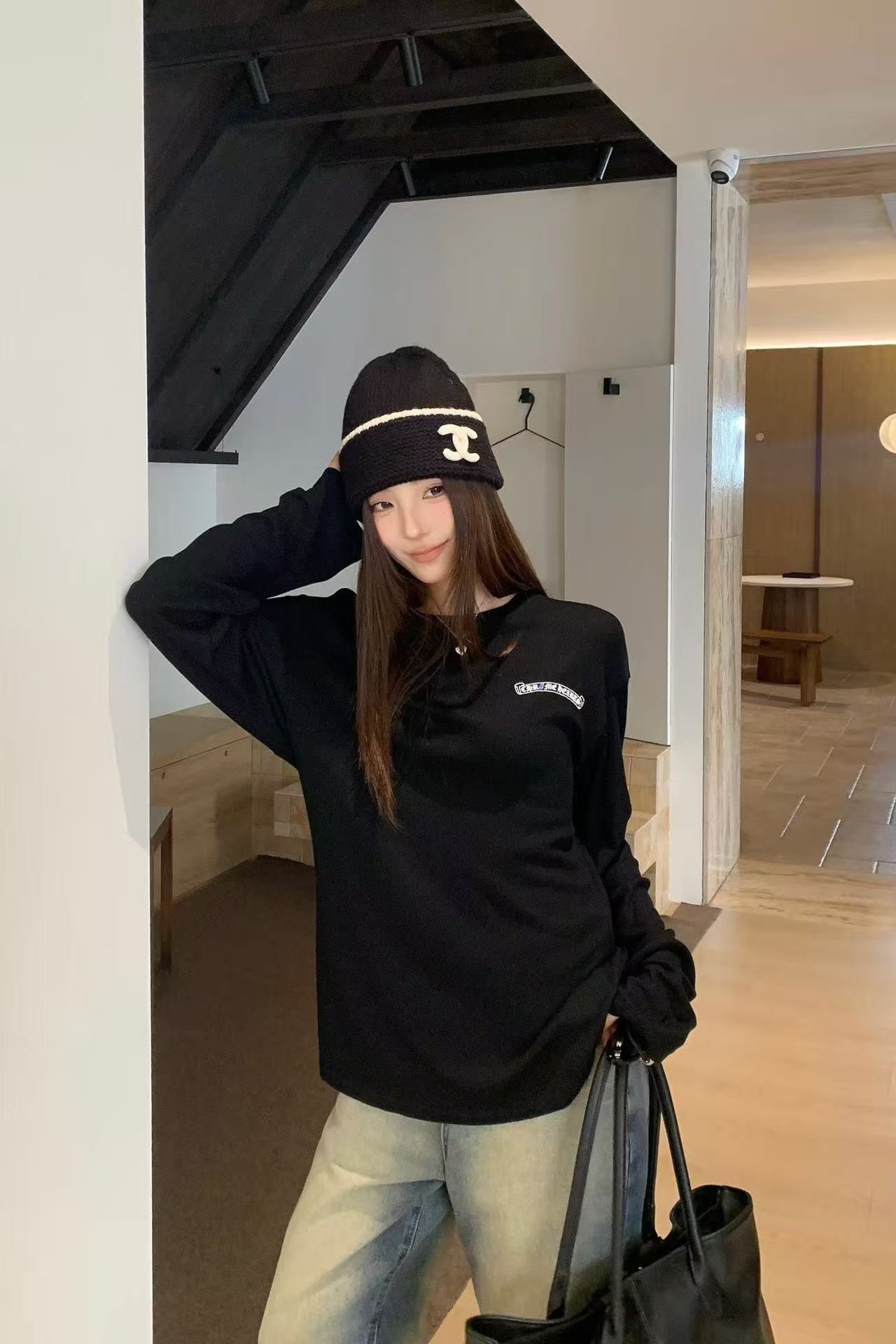 Chr0me Hearts サンスクリット語長袖Tシャツ【50％割引+送料無料】