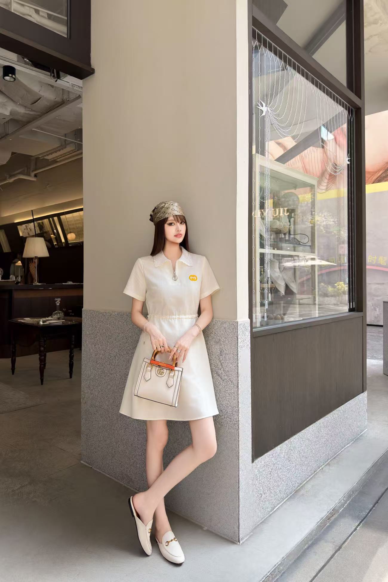 GUCCI 襟付きジップアップワンピース【50％割引+送料無料】