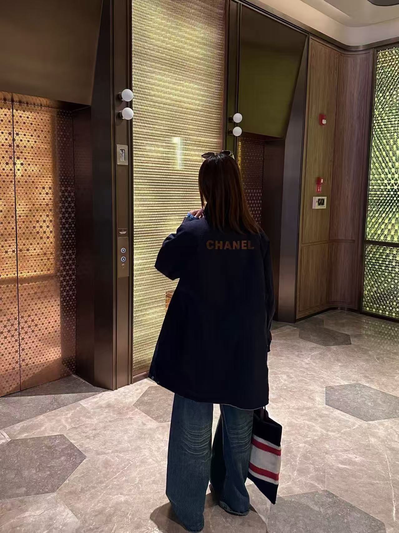 CHANEL ダブルCポケット付きロングコート【50％割引+送料無料】