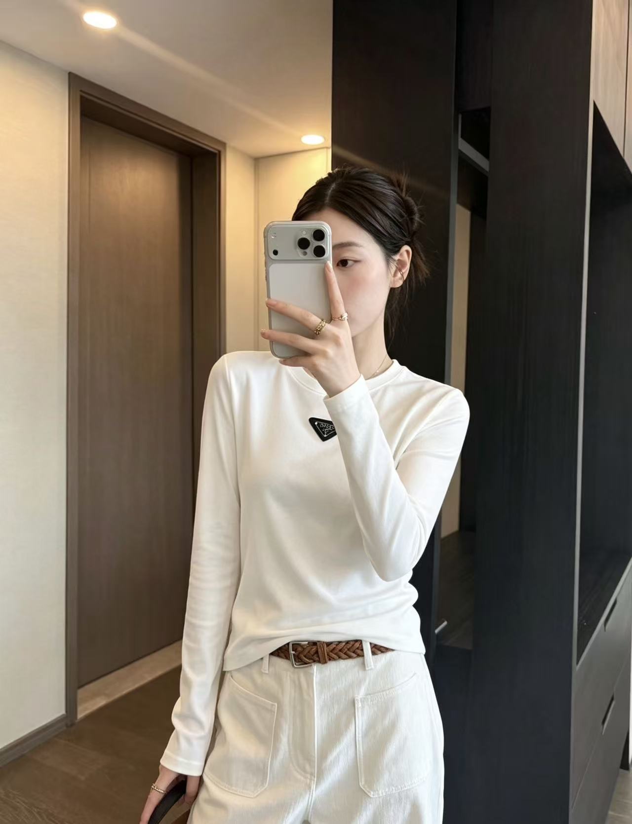 PR4DA トライアングルロゴ長袖Tシャツ【50％割引+送料無料】