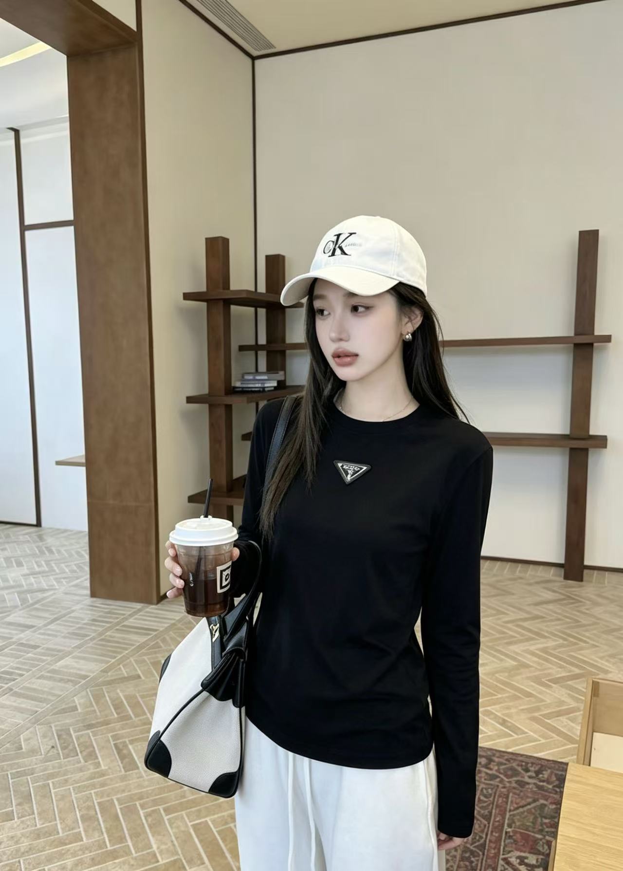 PR4DA トライアングルロゴ長袖Tシャツ【50％割引+送料無料】