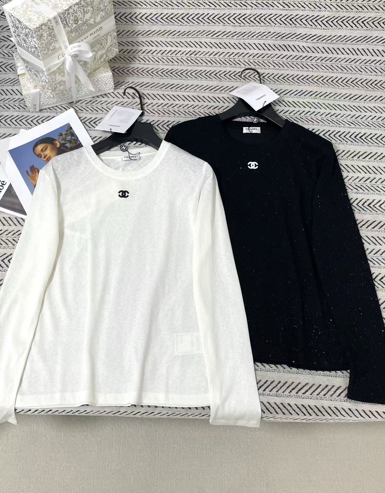 CHANE1 ダブルC 長袖Tシャツ【50％割引+送料無料】