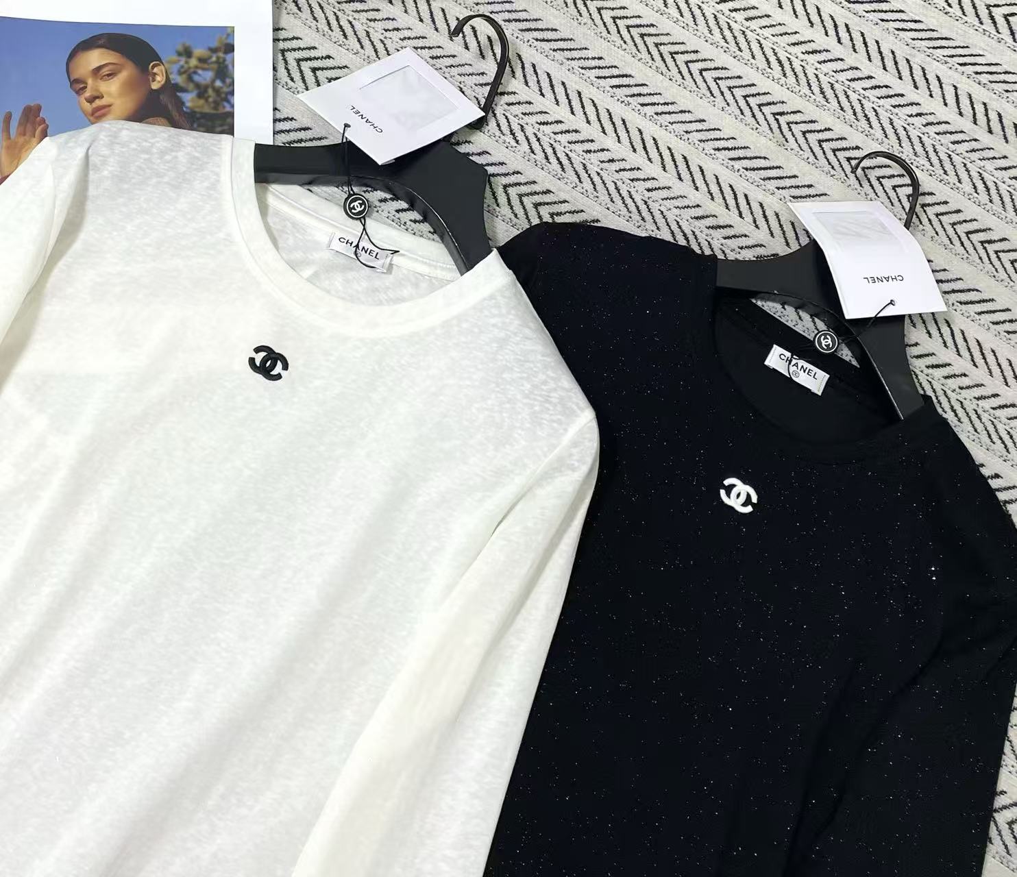 CHANE1 ダブルC 長袖Tシャツ【50％割引+送料無料】