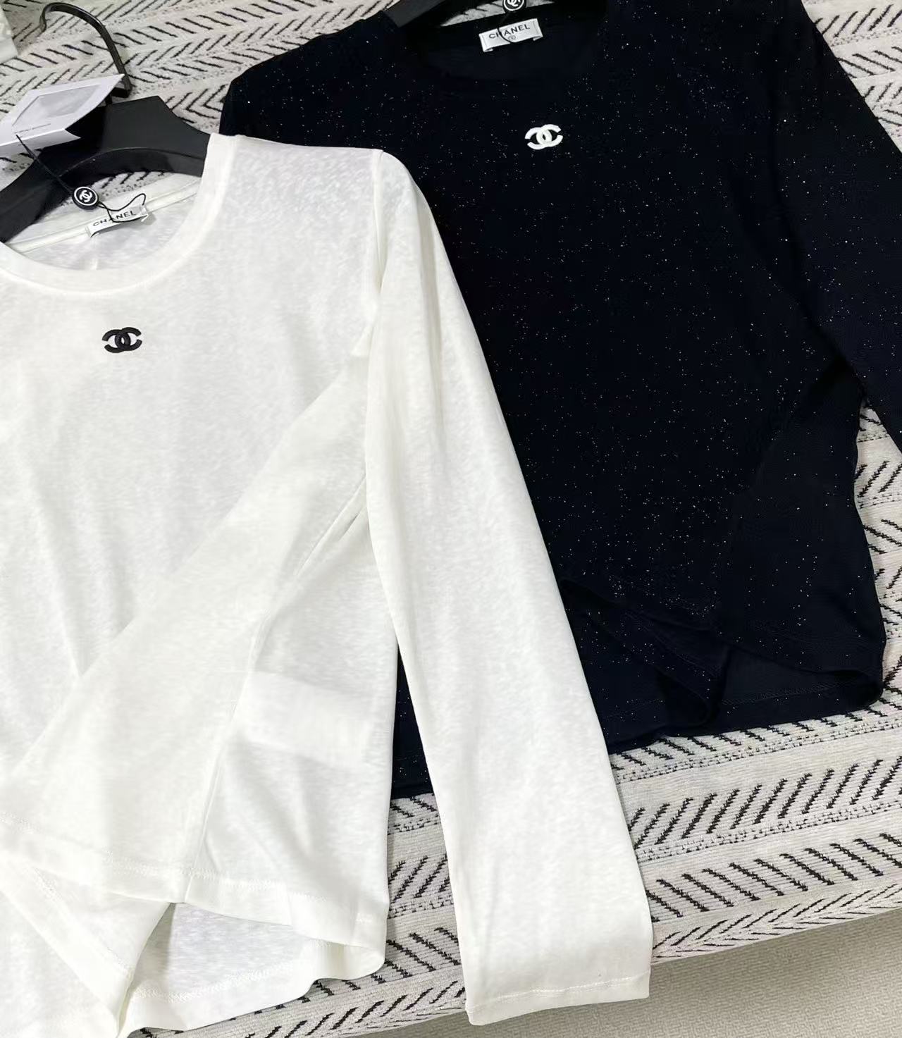CHANE1 ダブルC 長袖Tシャツ【50％割引+送料無料】