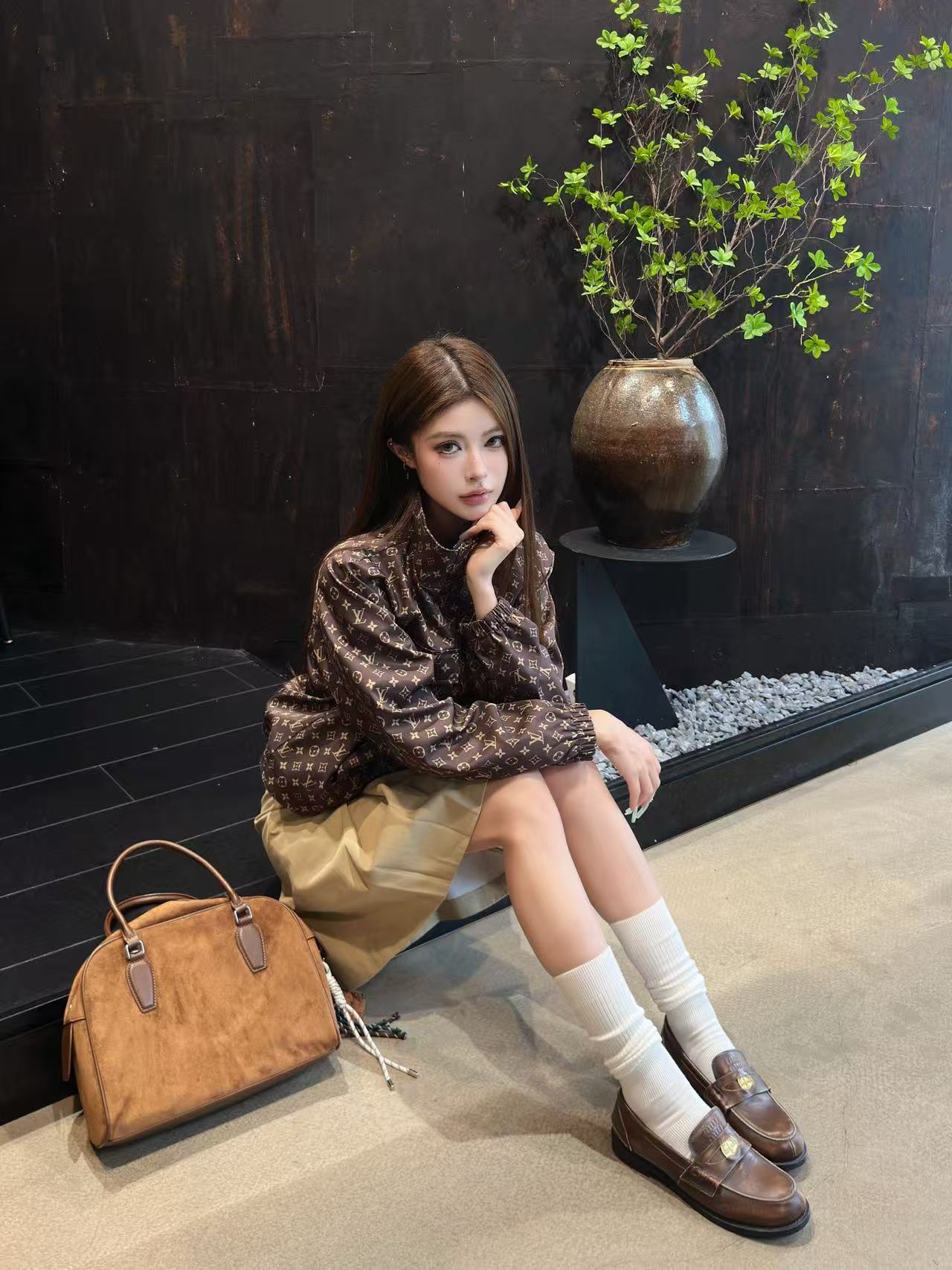 LV メタルボタン・プリントジャケット【50％割引+送料無料】