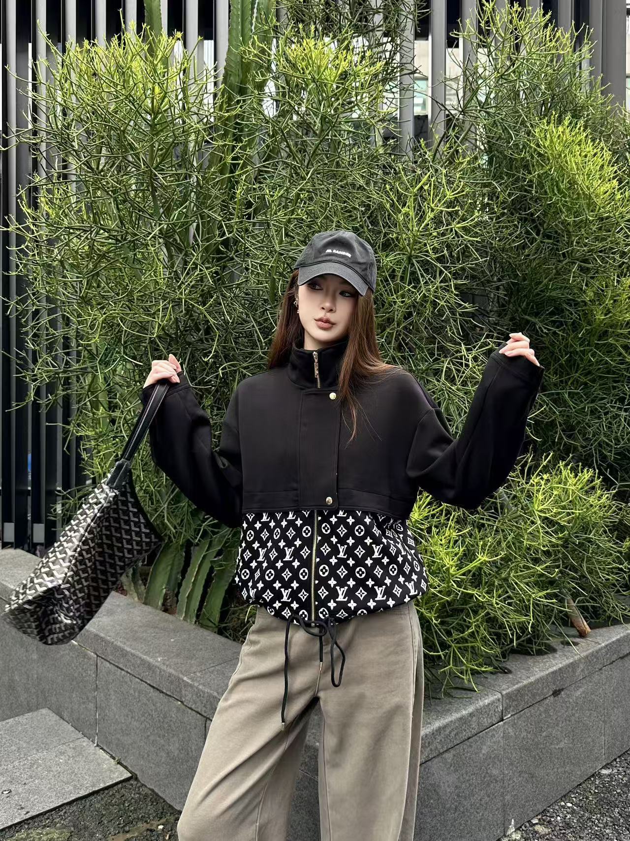 LV ジップアップ・プリントジャケット【50％割引+送料無料】