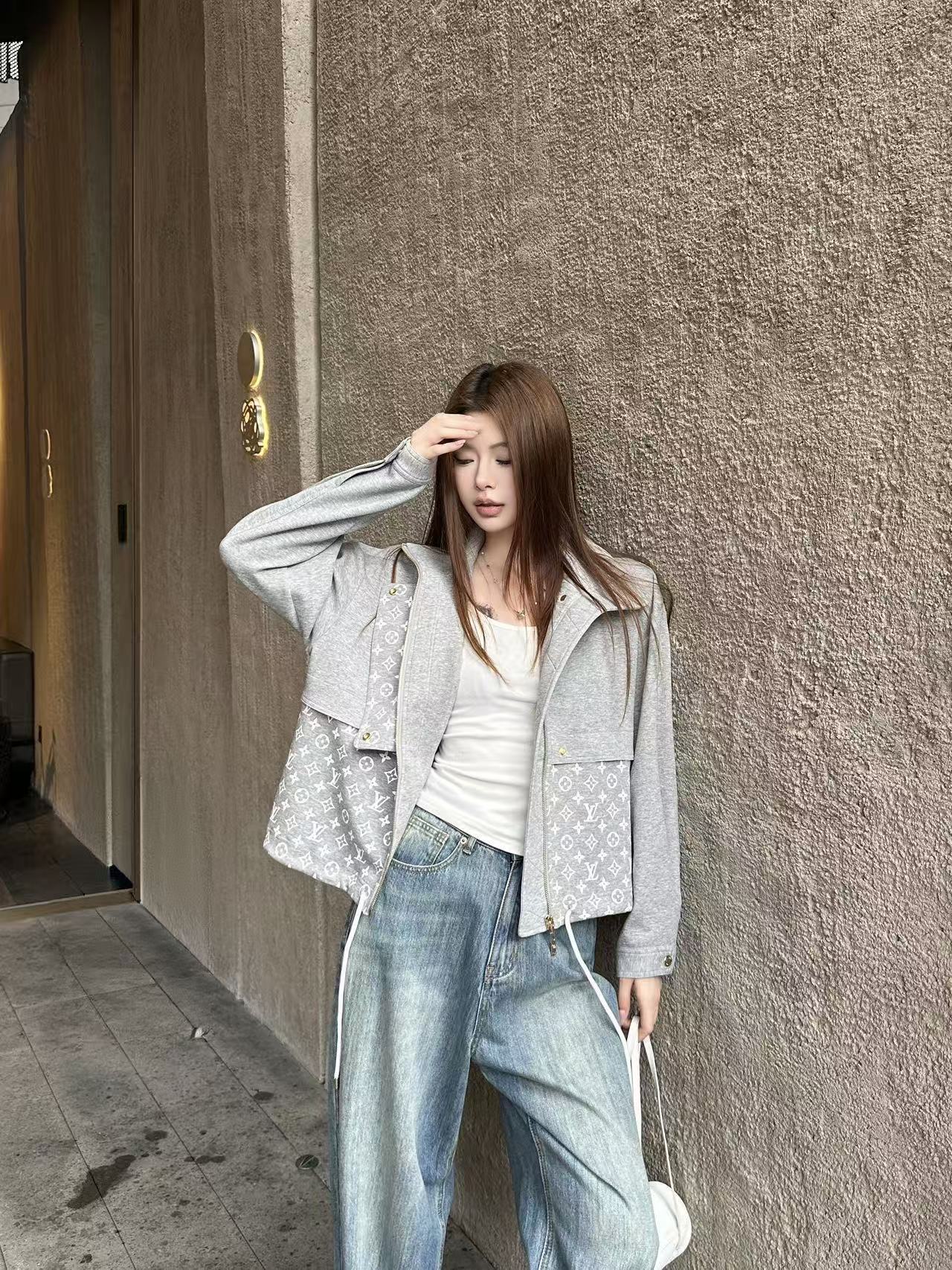 LV ジップアップ・プリントジャケット【50％割引+送料無料】