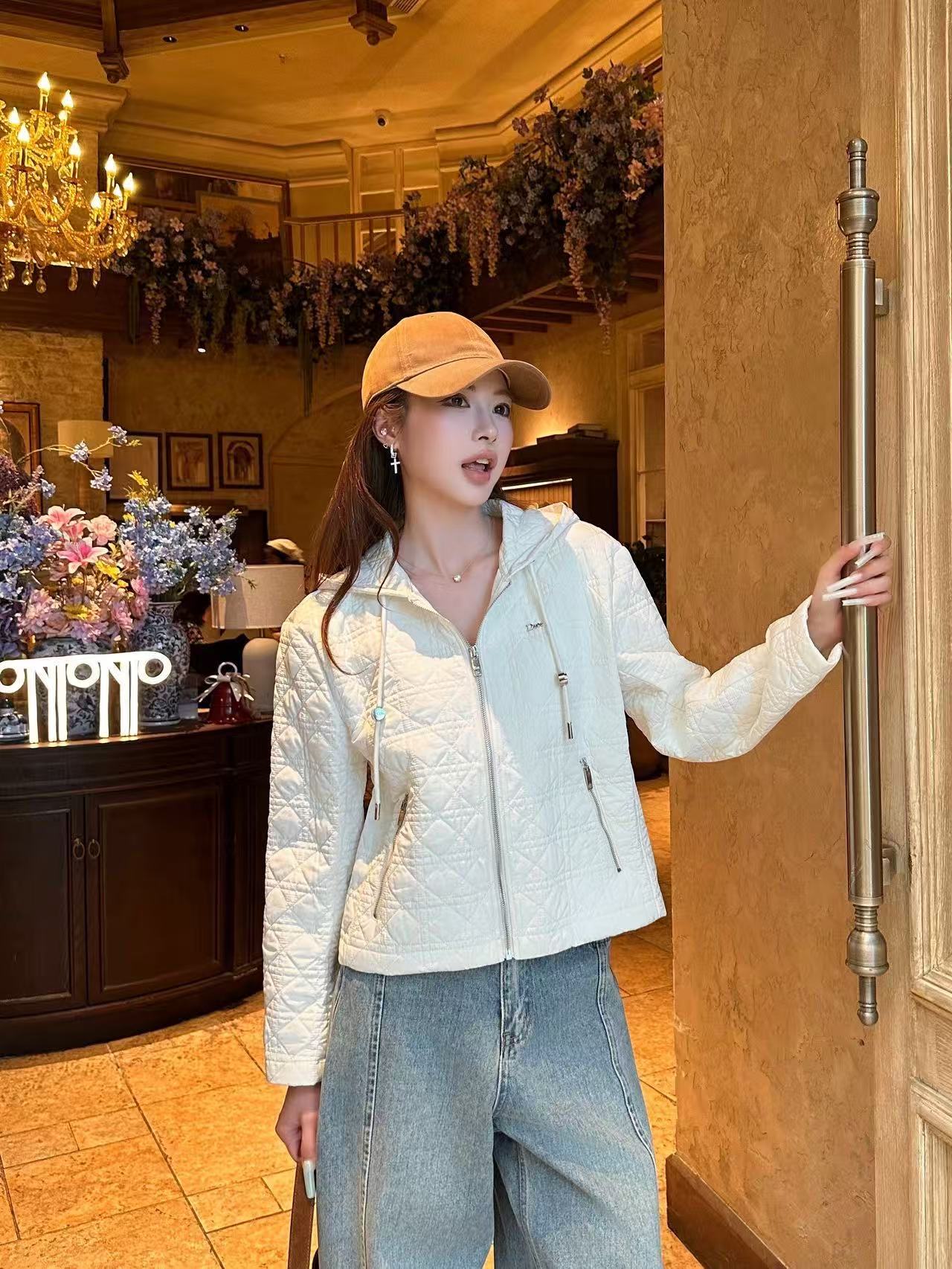 DIOR ハイクオリティ・チェック柄フード付きアウター【50％割引+送料無料】