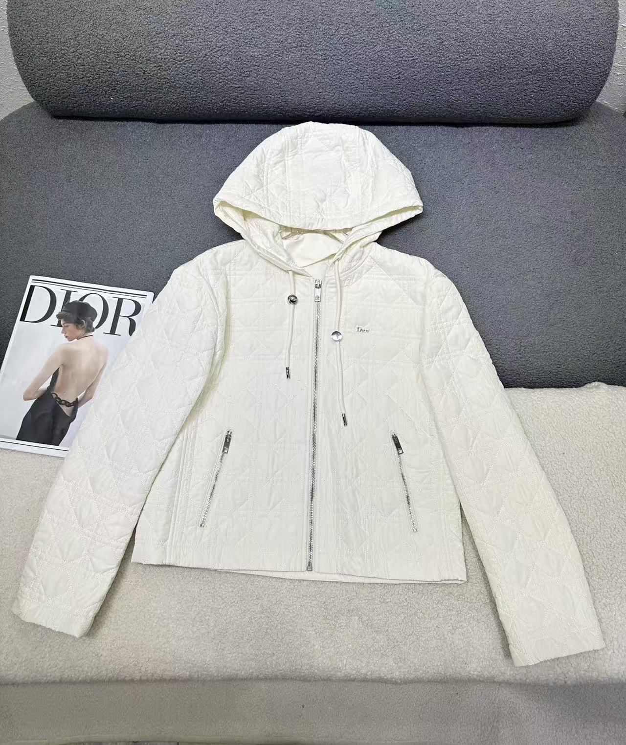 DIOR ハイクオリティ・チェック柄フード付きアウター【50％割引+送料無料】