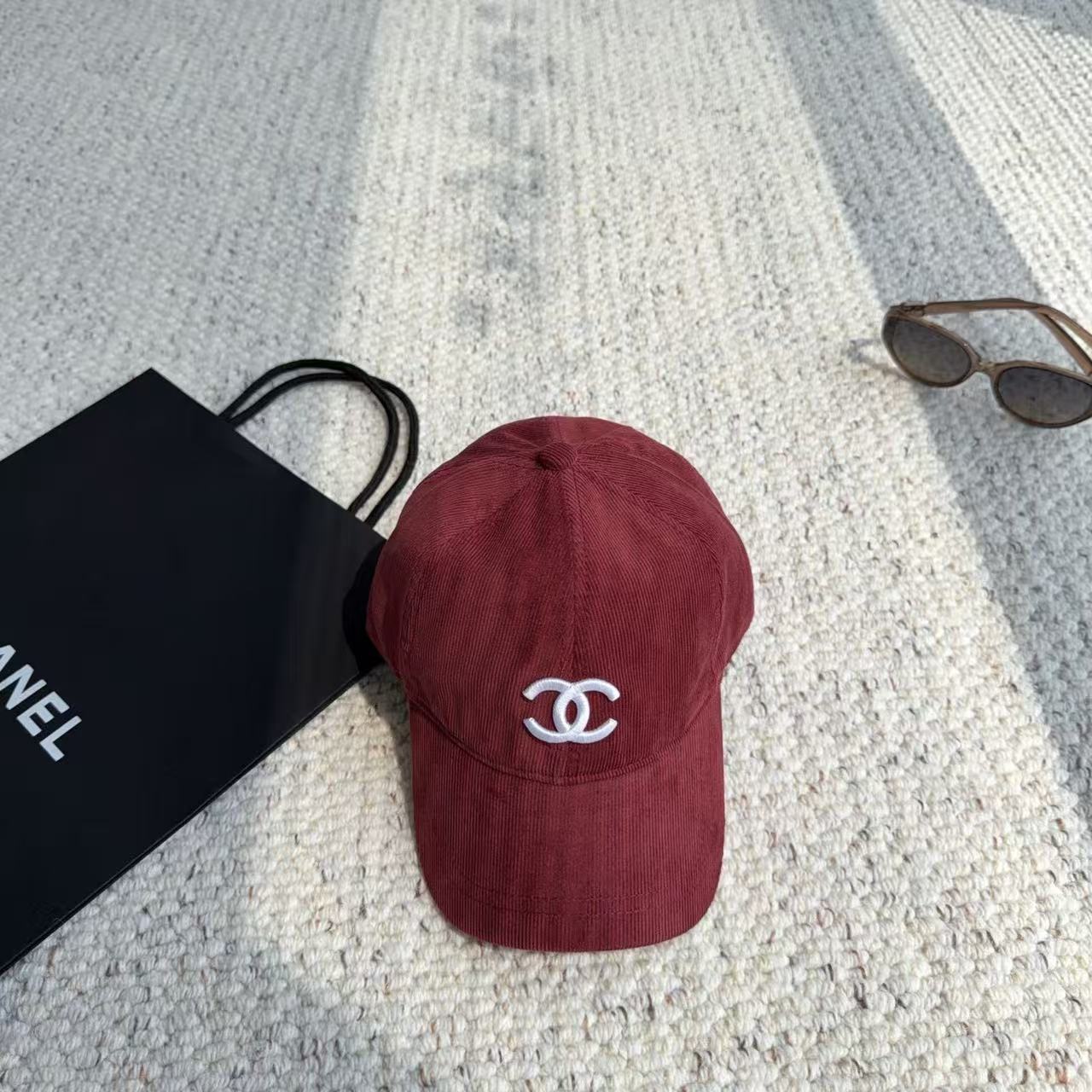 CHANE1 シンプル ダブルC ベースボールキャップ【50％割引+送料無料】
