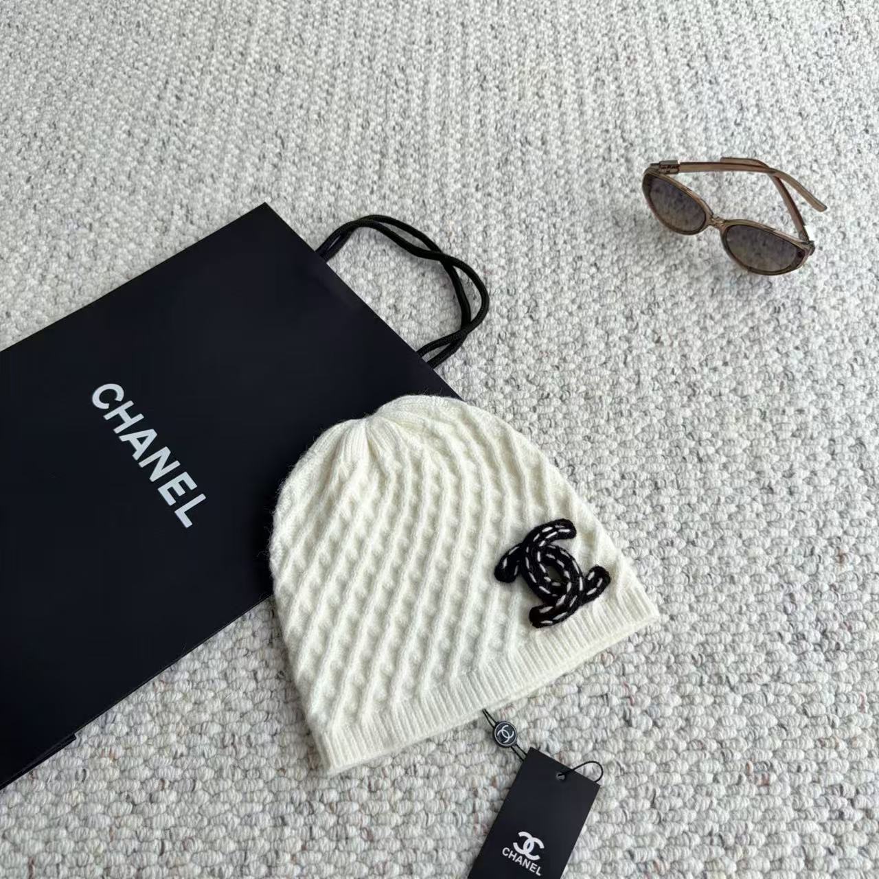 CHANE1 ダブルC ダイヤモンドウールハット【50％割引+送料無料】